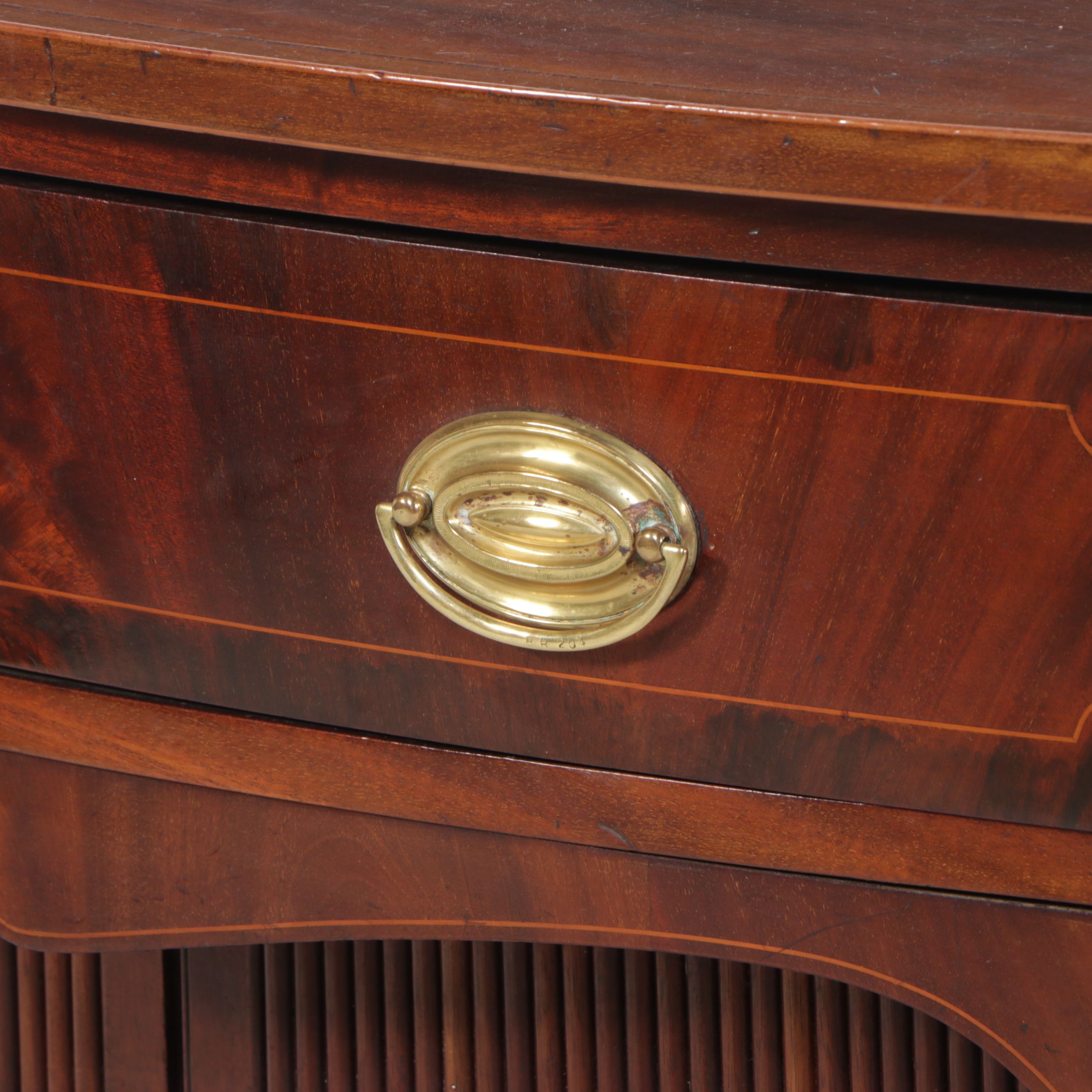 Hepplewhite Style Flame Mahogany Buffet with Reed & Barton Flatware Insert