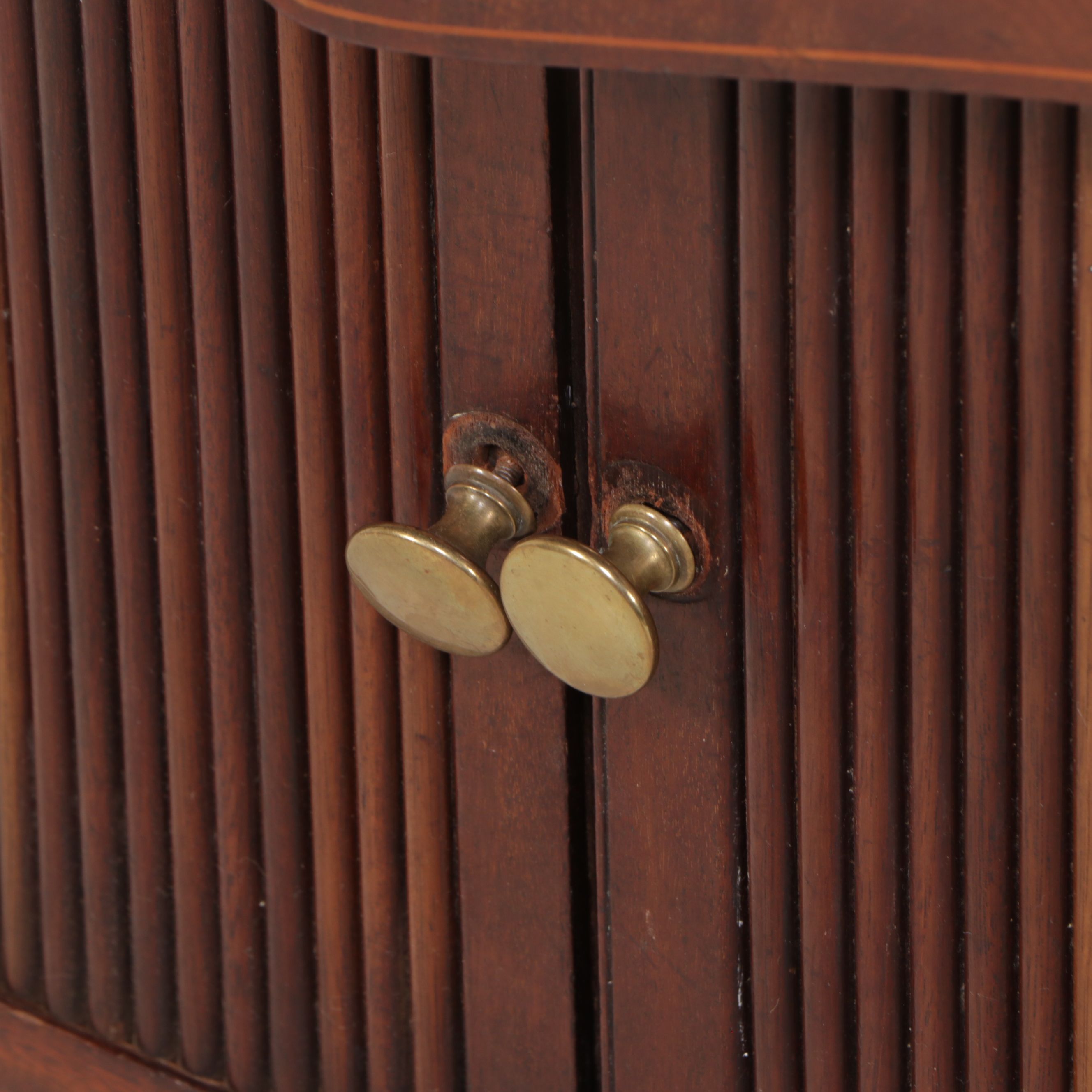 Hepplewhite Style Flame Mahogany Buffet with Reed & Barton Flatware Insert