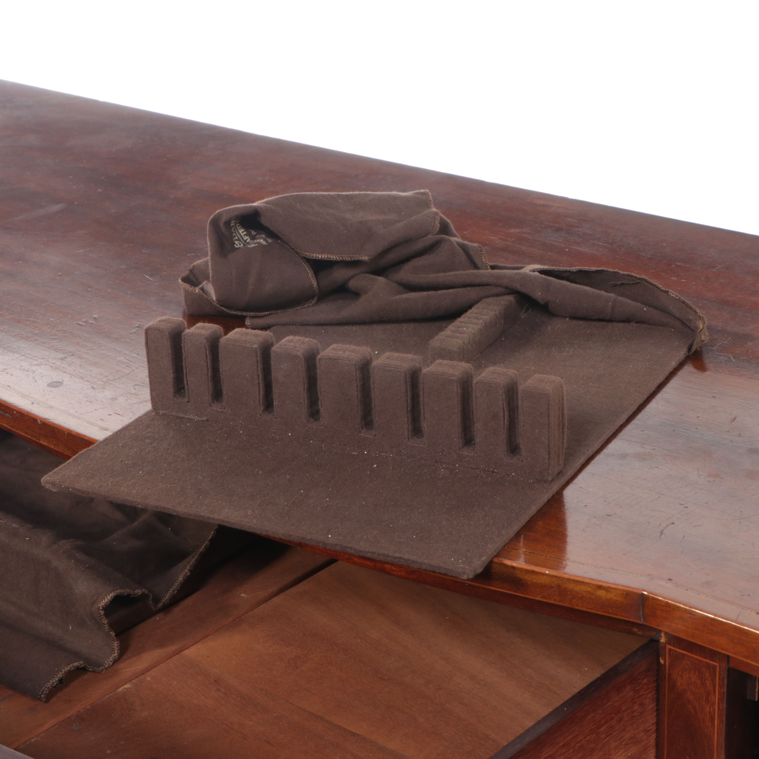 Hepplewhite Style Flame Mahogany Buffet with Reed & Barton Flatware Insert