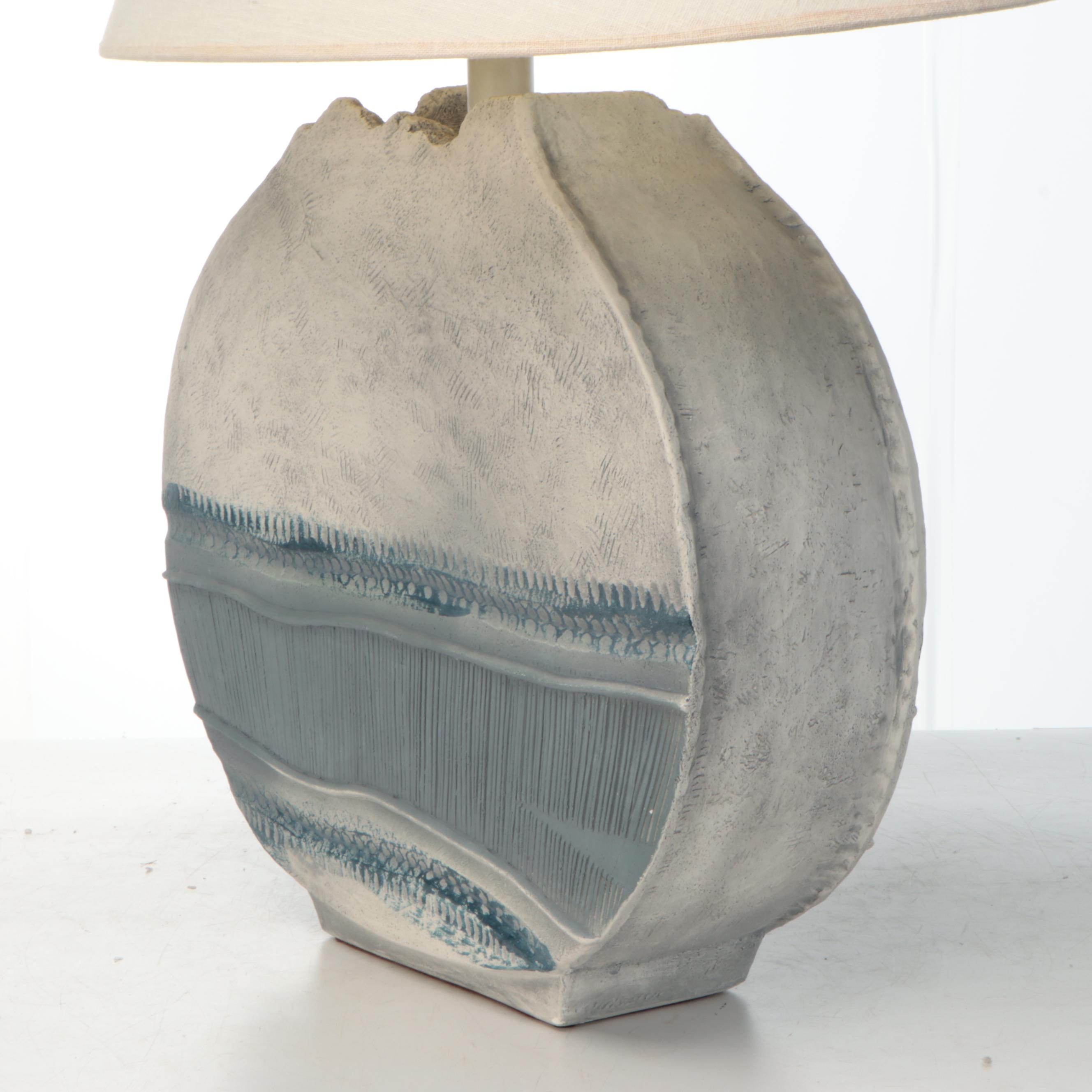 Bon-Art Coastal Style Plaster Table Lamp, 1989