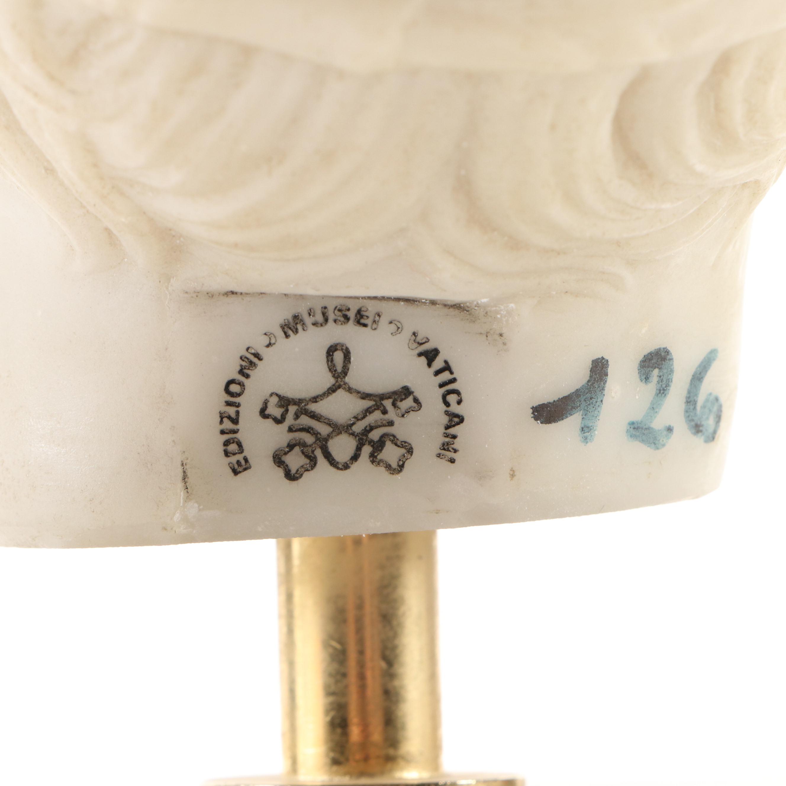 Cast Stone Museum Reproduction Sculpture "Head of Young Bacchus"