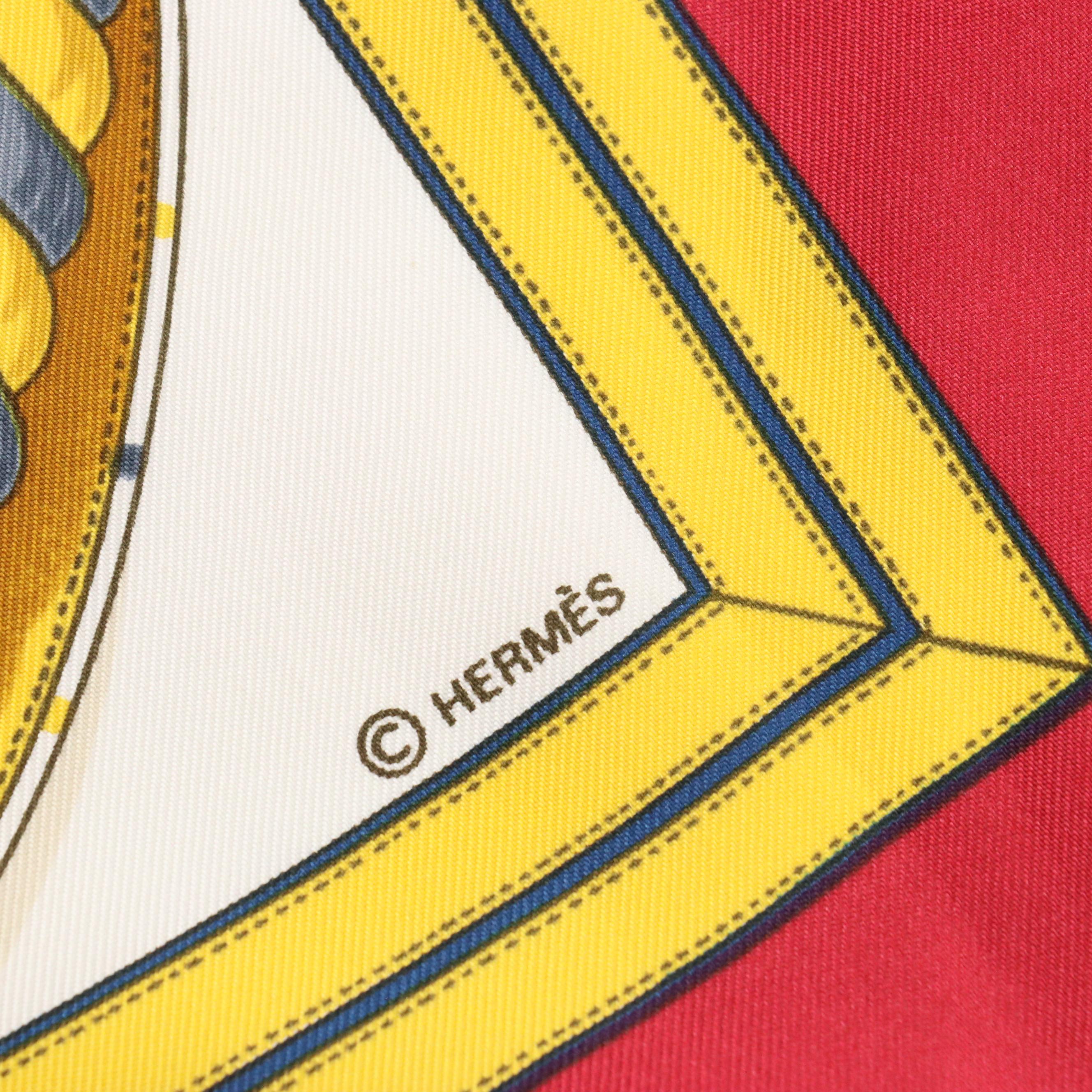 Hermès "Grande Tenue" Silk Twill Scarf 90