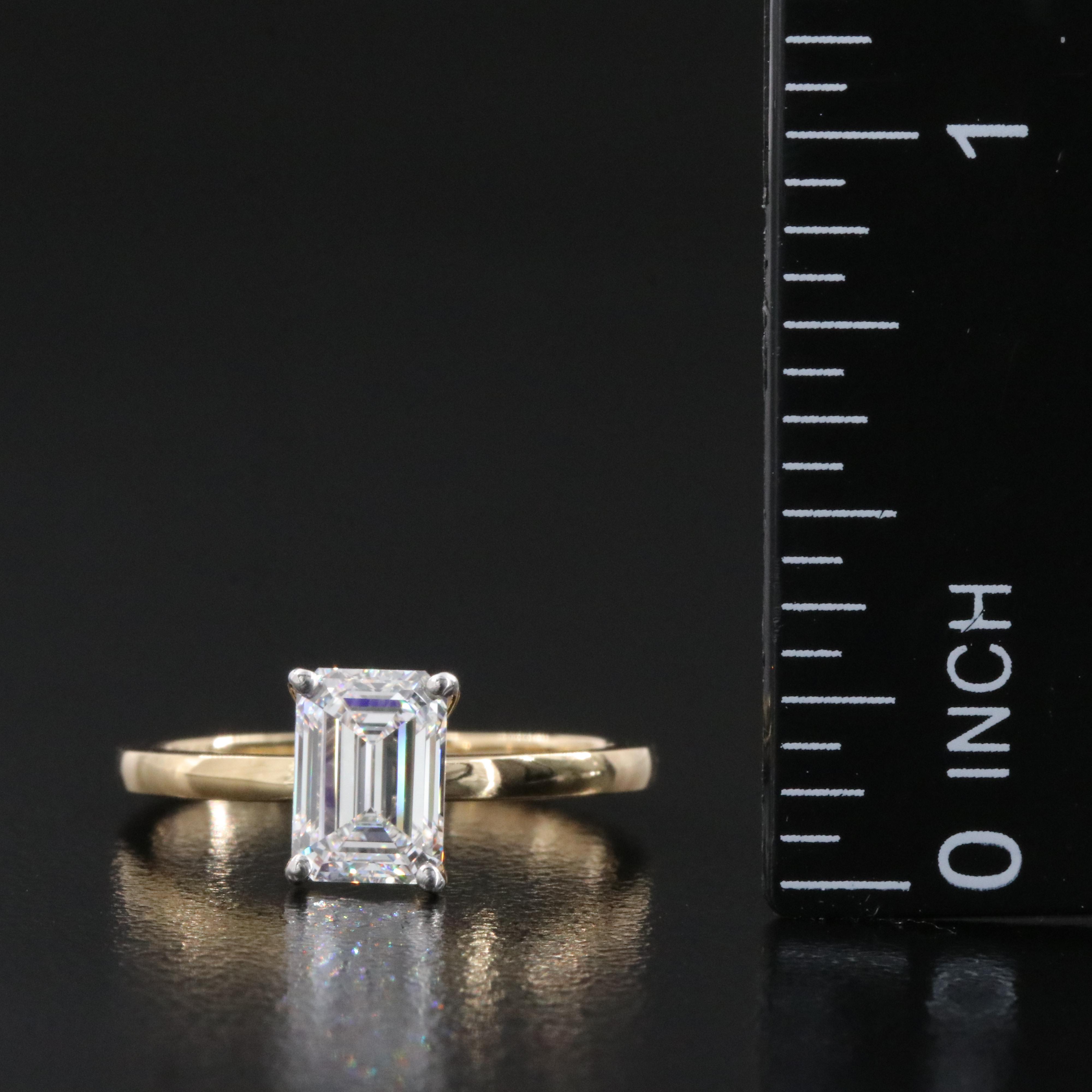 14K 1.31 CT Lab Grown Diamond Solitaire Ring with IGI Report