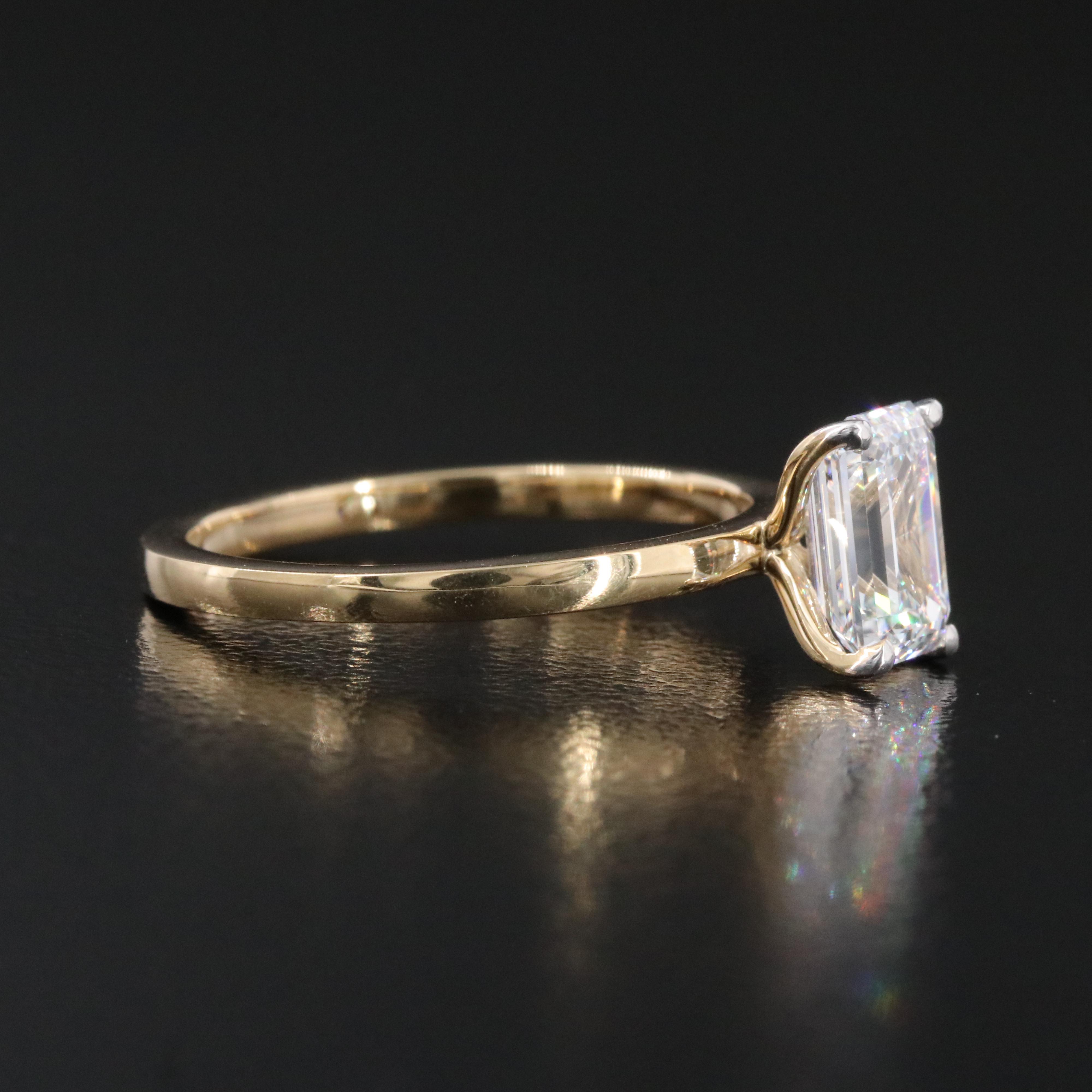 14K 1.31 CT Lab Grown Diamond Solitaire Ring with IGI Report