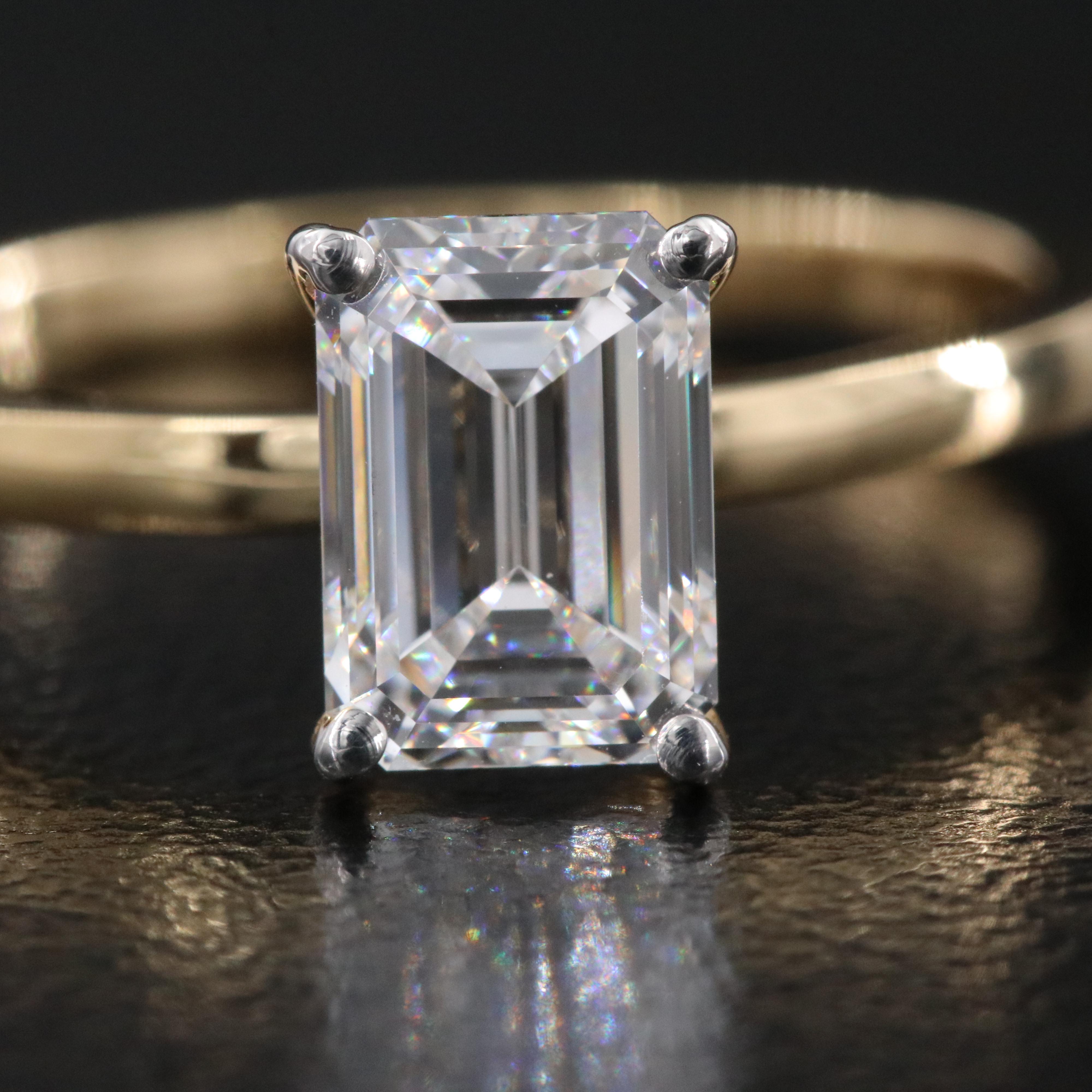 14K 1.31 CT Lab Grown Diamond Solitaire Ring with IGI Report