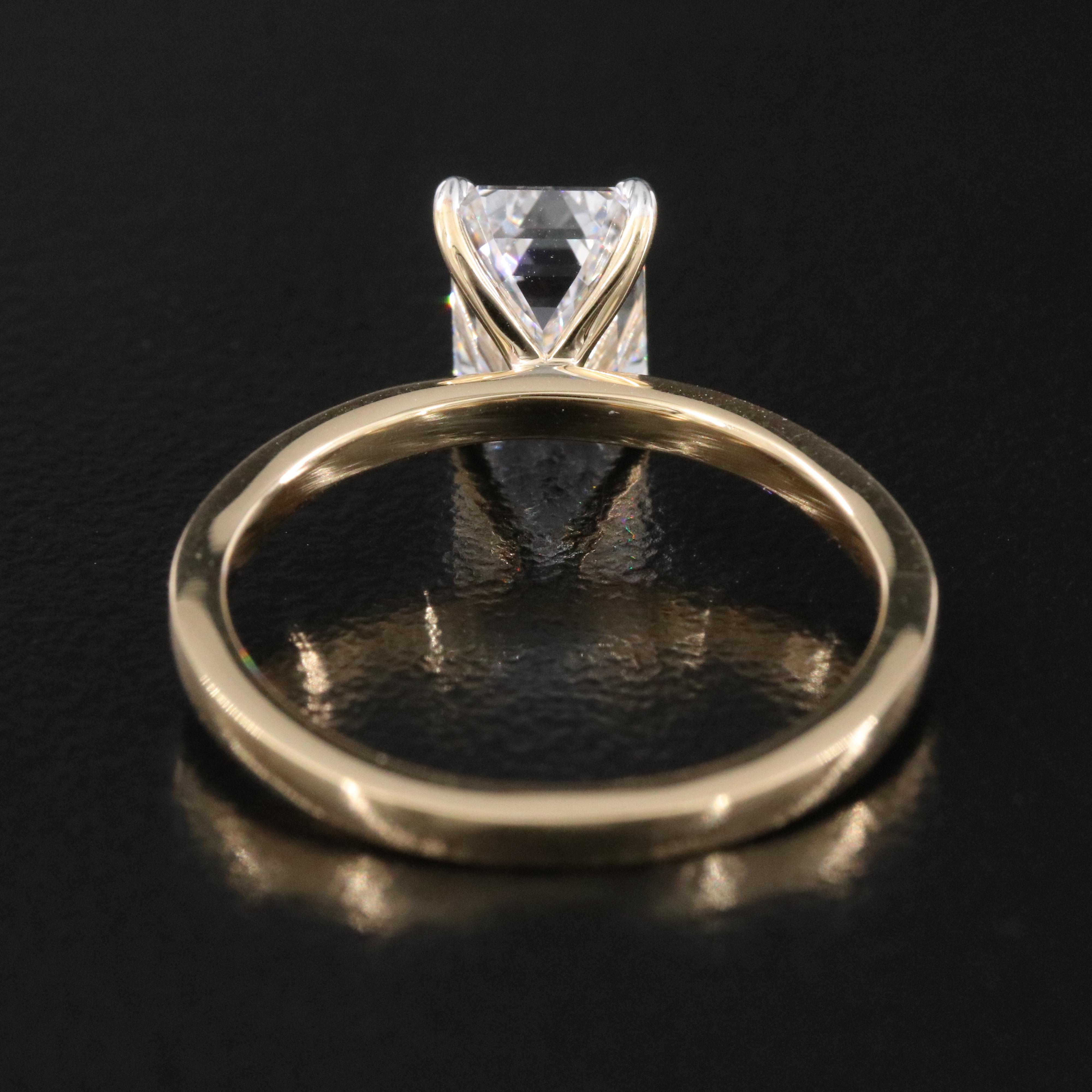 14K 1.31 CT Lab Grown Diamond Solitaire Ring with IGI Report