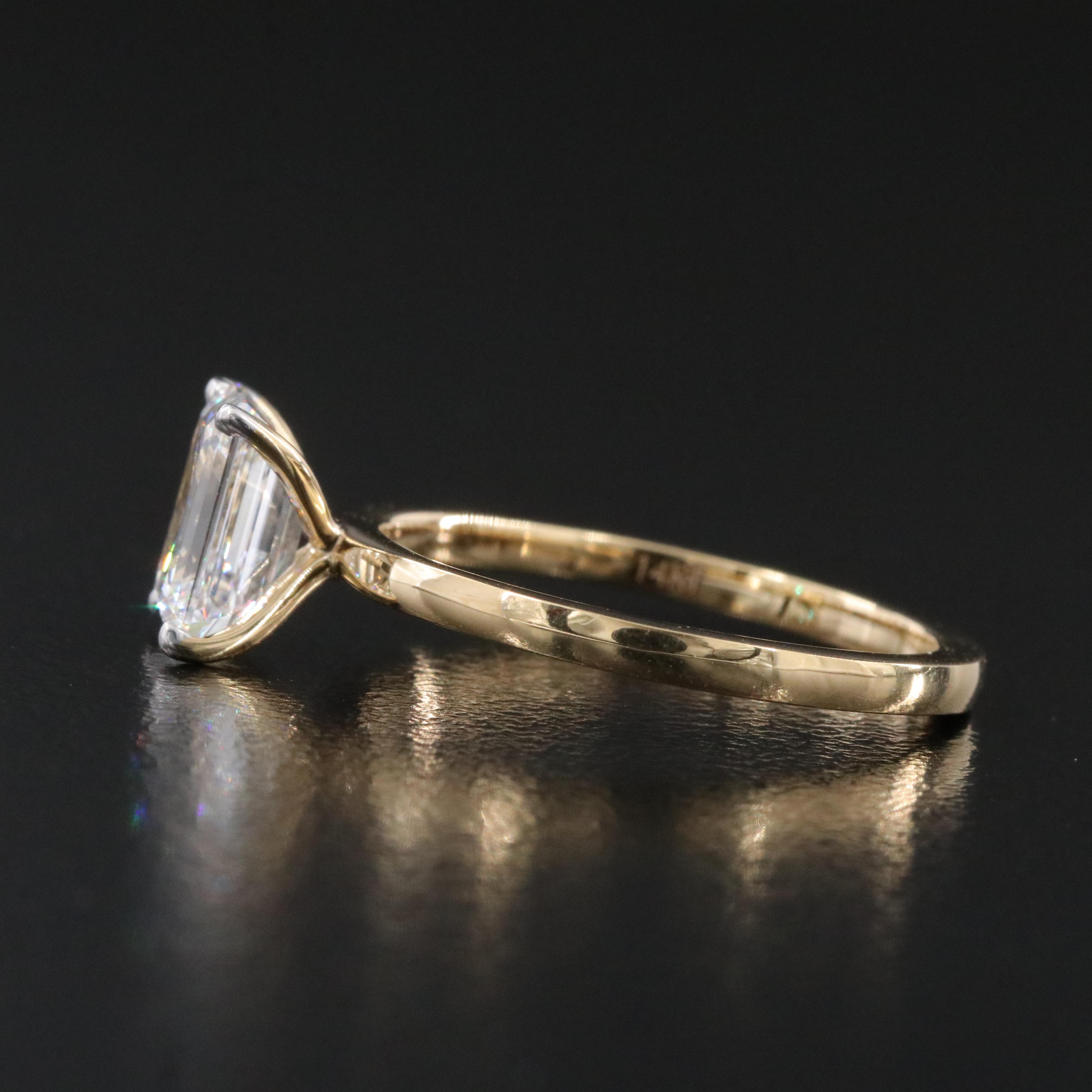 14K 1.31 CT Lab Grown Diamond Solitaire Ring with IGI Report