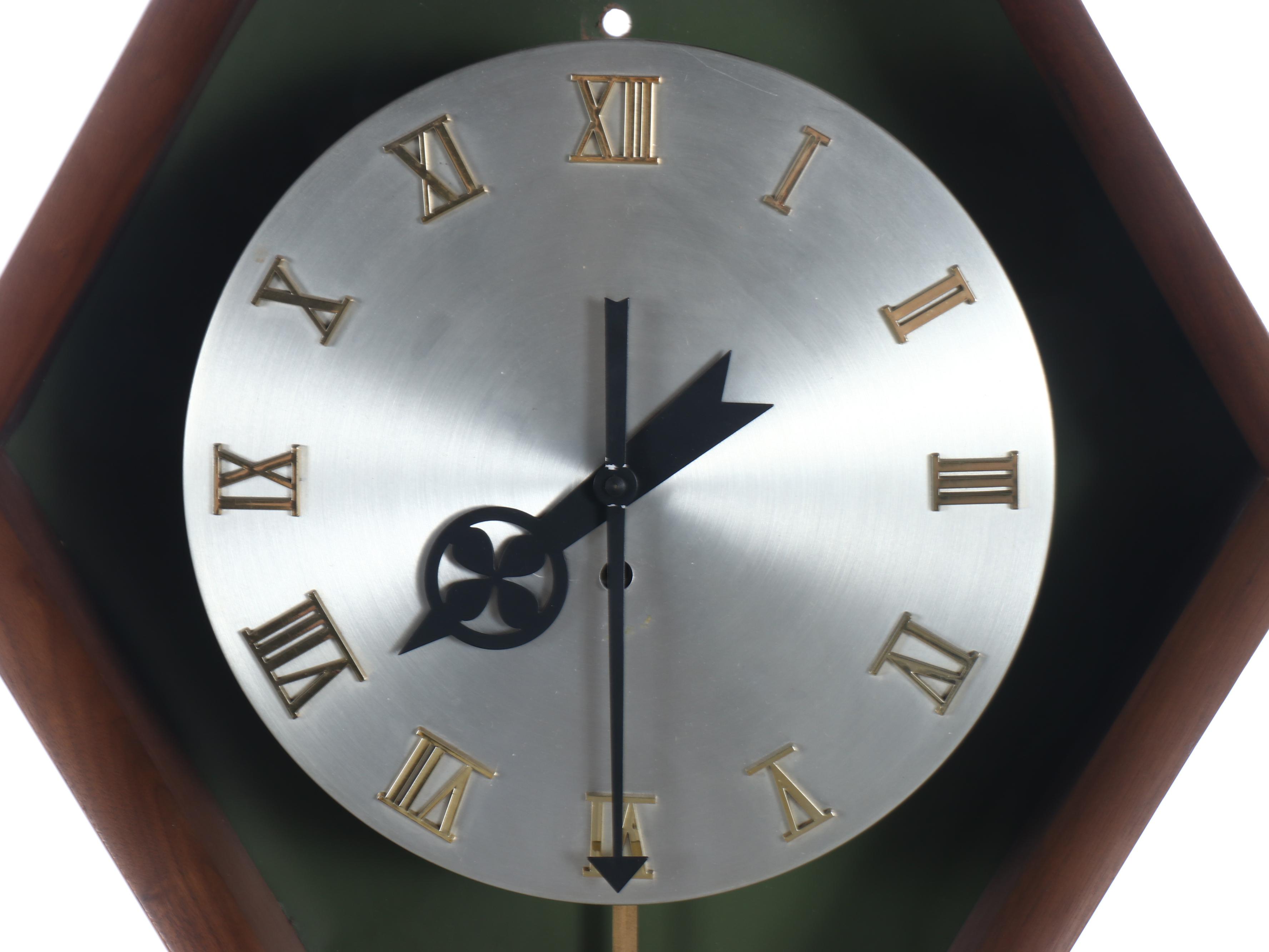 Howard Miller Umanoff Wooden Wall Clock, Mid-20th Century