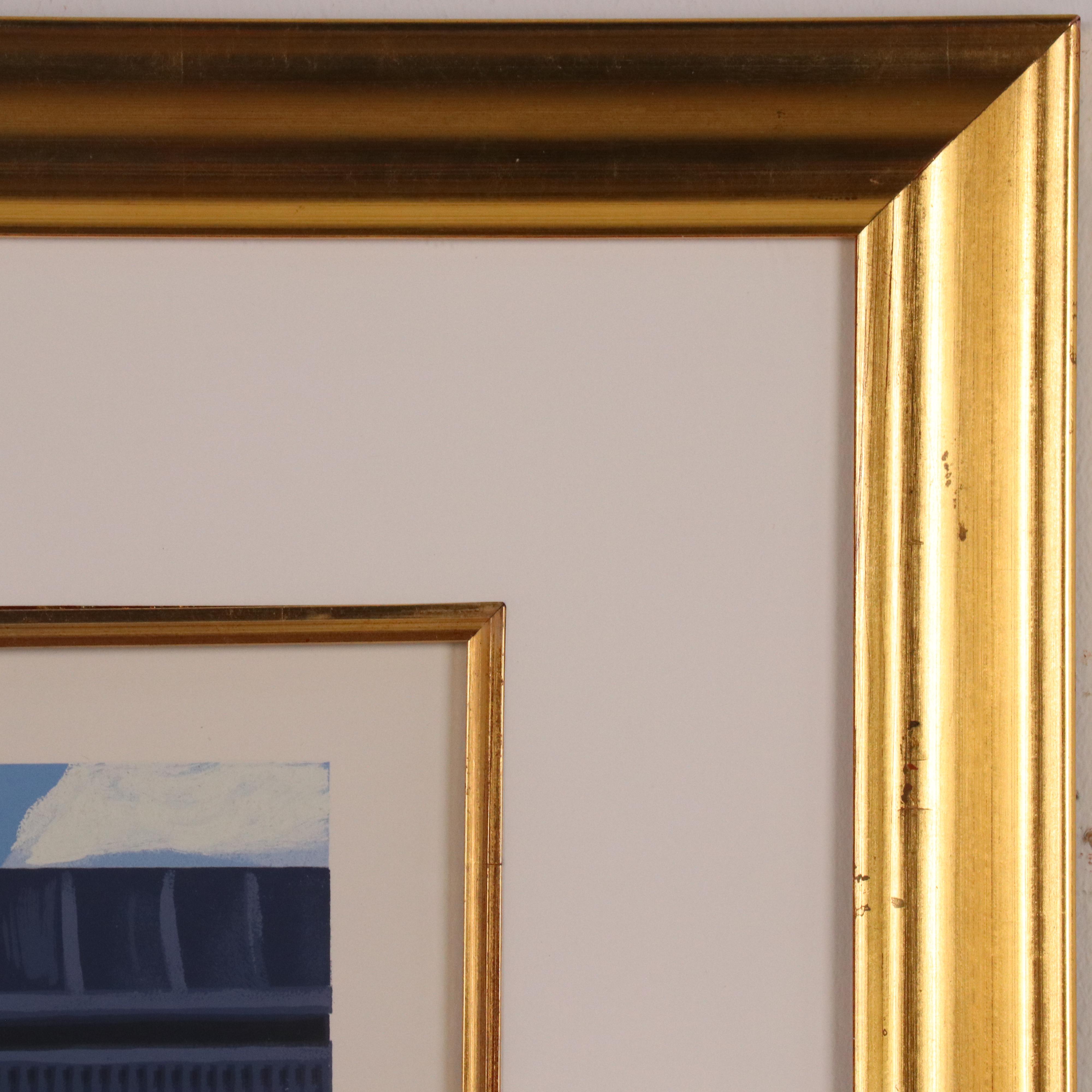 John Kiraly Coastal Courtyard Serigraph "Door to the Caribbean," 1990