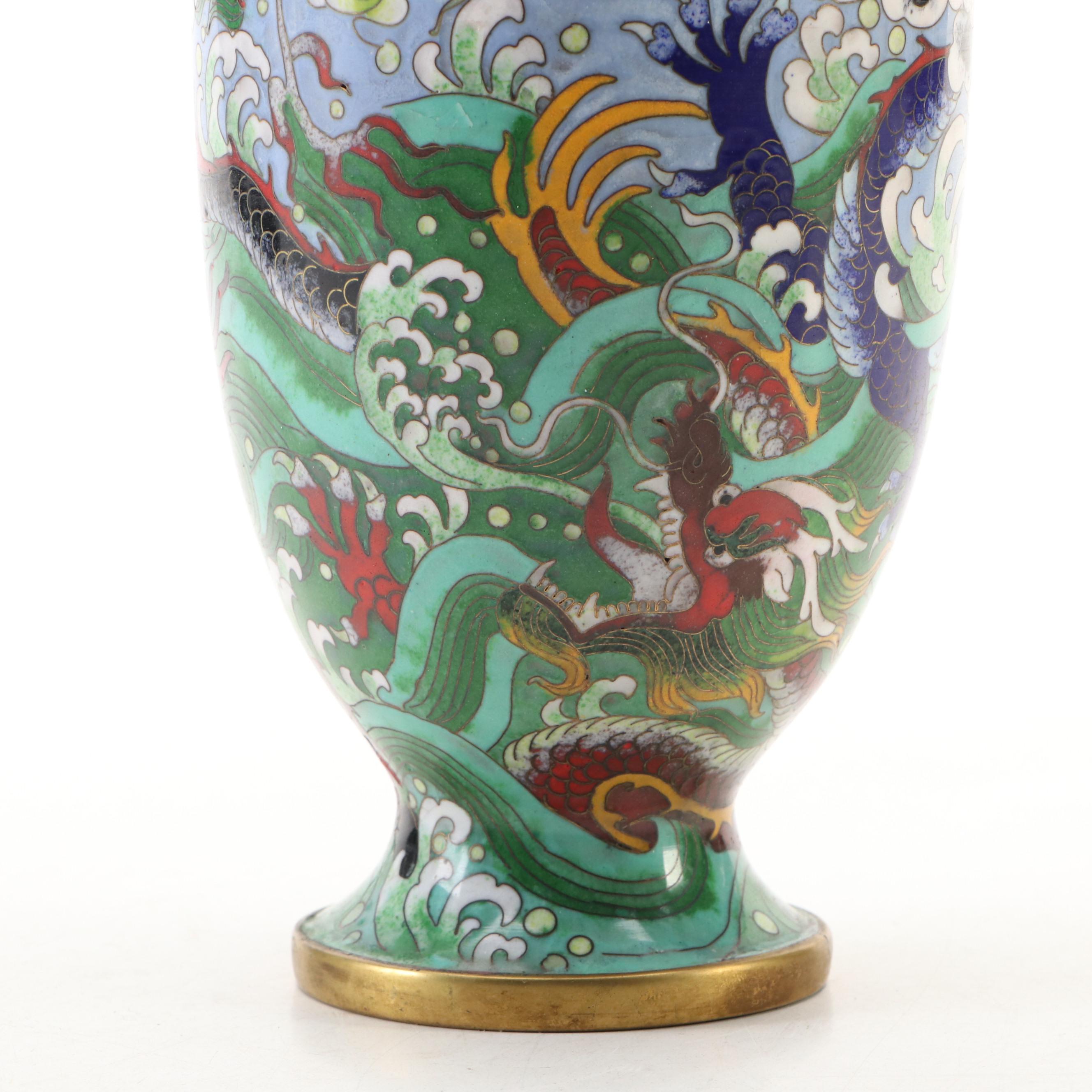 Chinese Cloisonné Vases, 20th Century