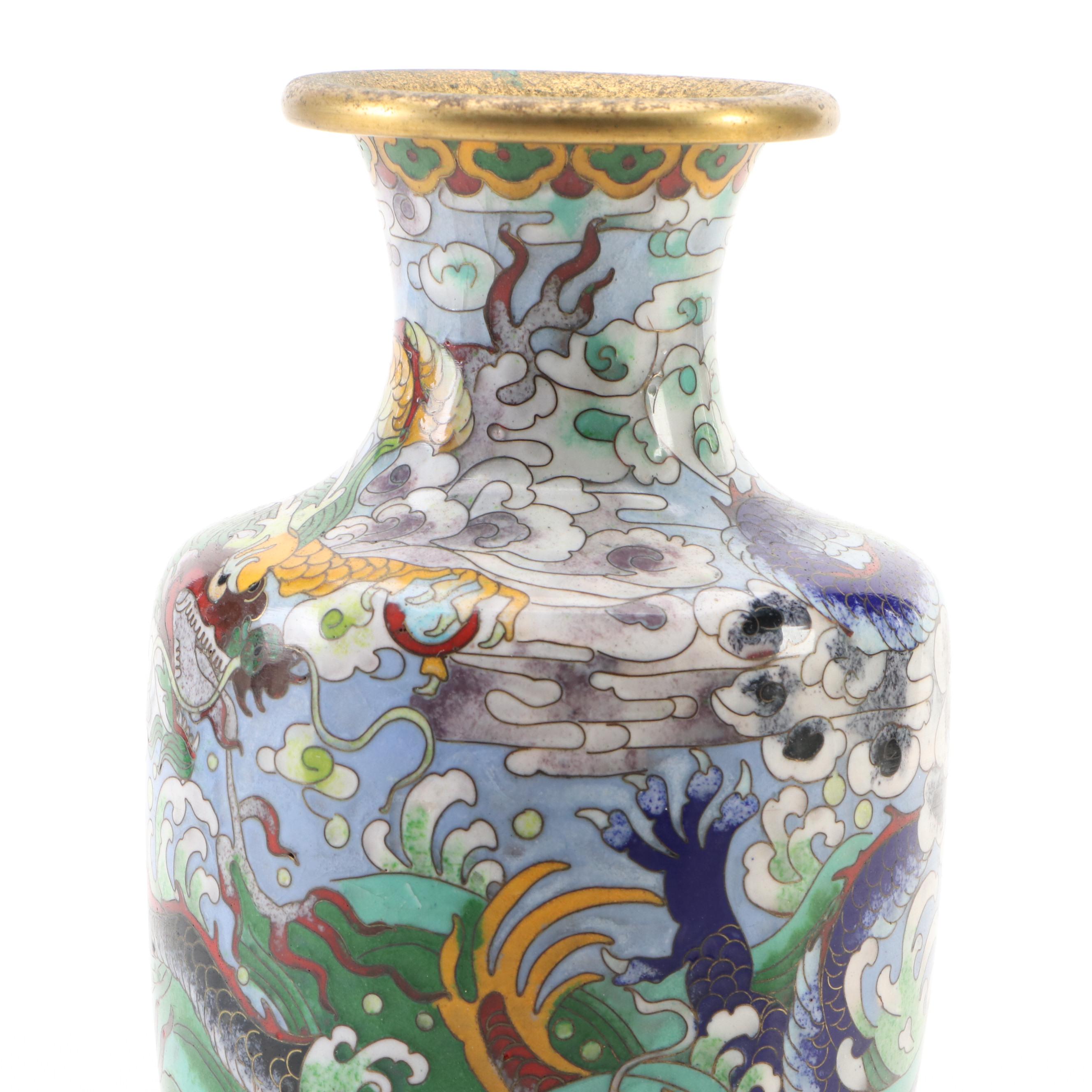 Chinese Cloisonné Vases, 20th Century