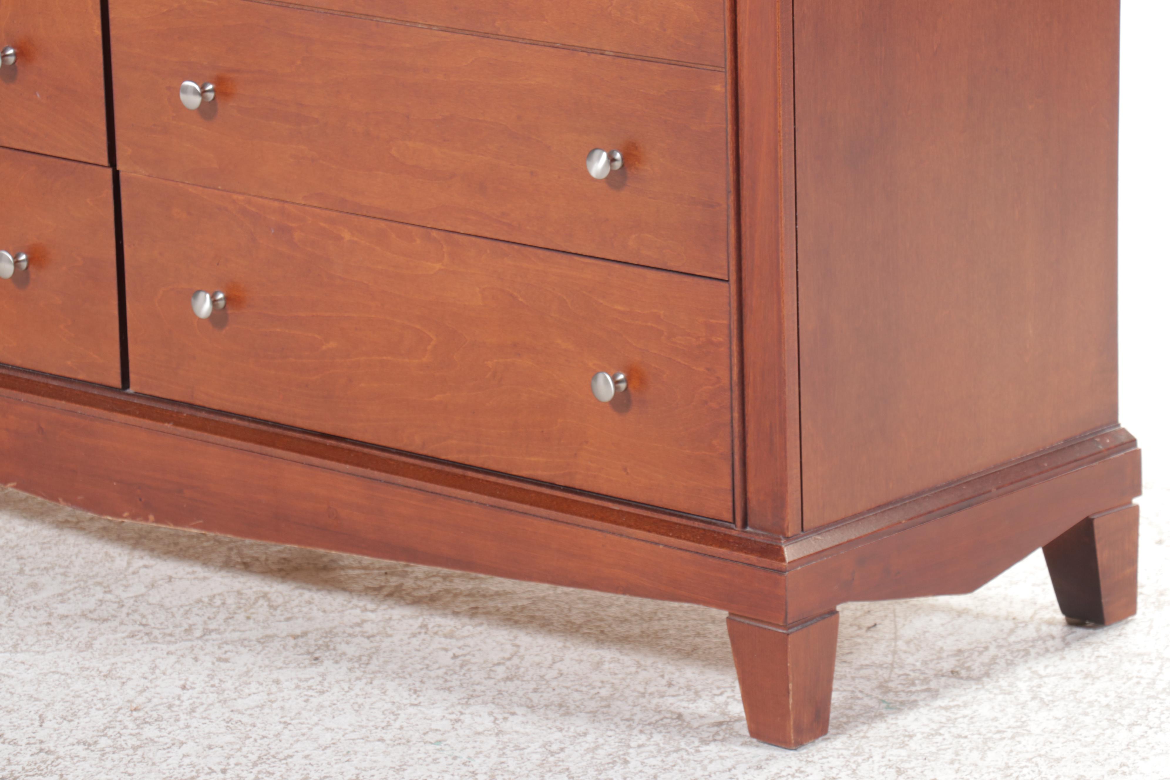 Bassett Furniture Contemporary Shaker Style Cherry Dresser