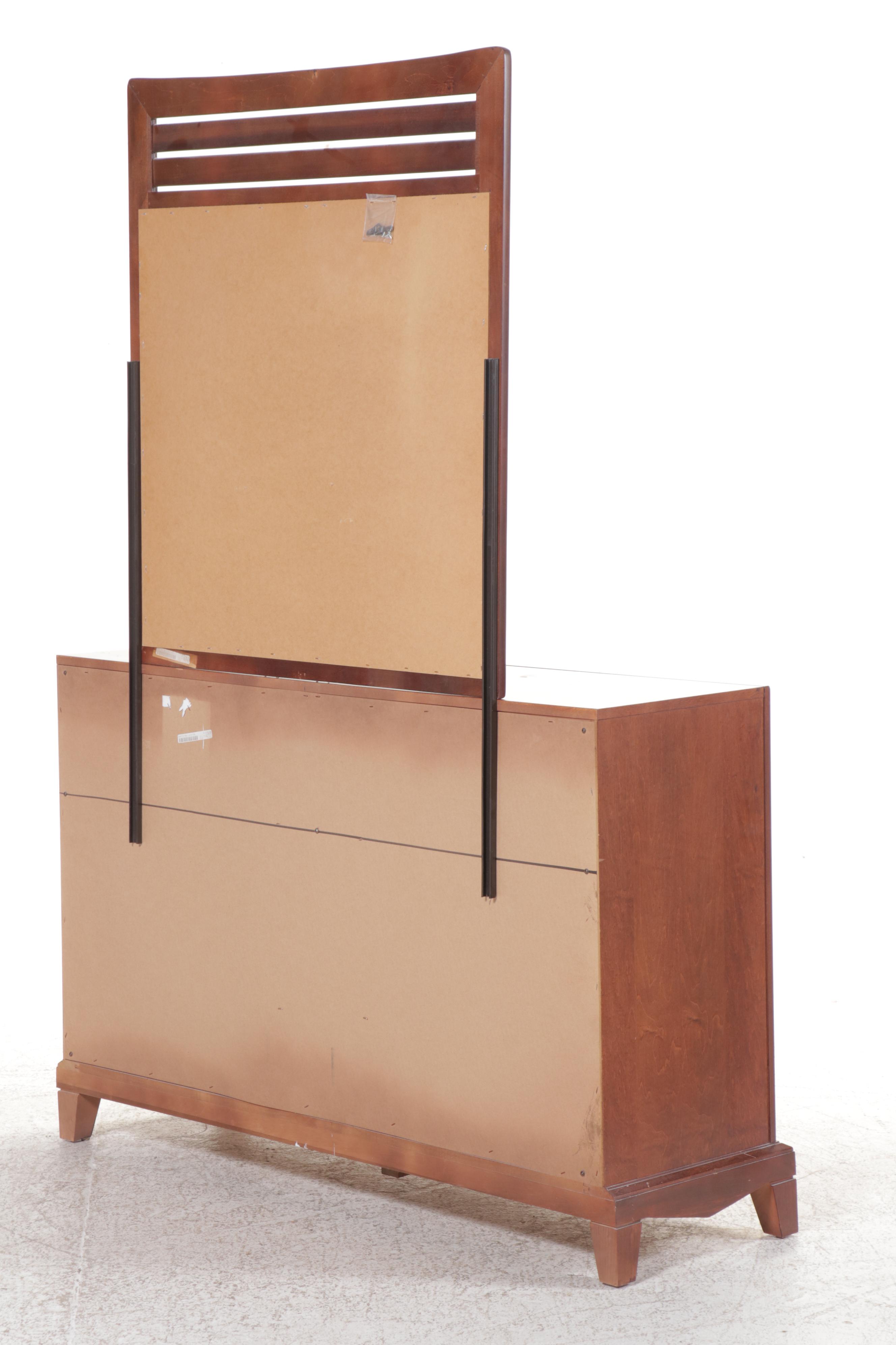 Bassett Furniture Contemporary Shaker Style Cherry Dresser