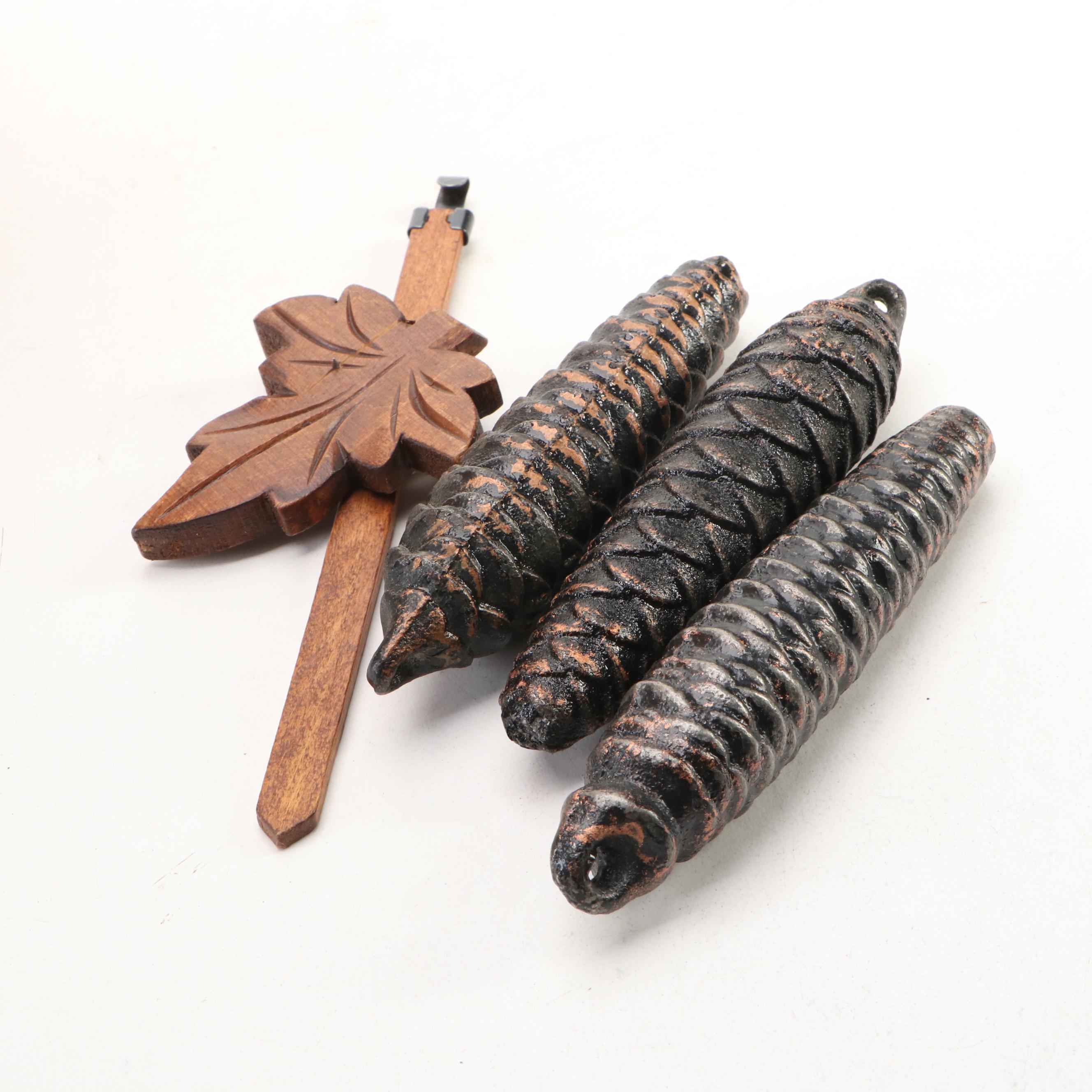 German Black Forest Style Carved Wood Cuckoo Clock