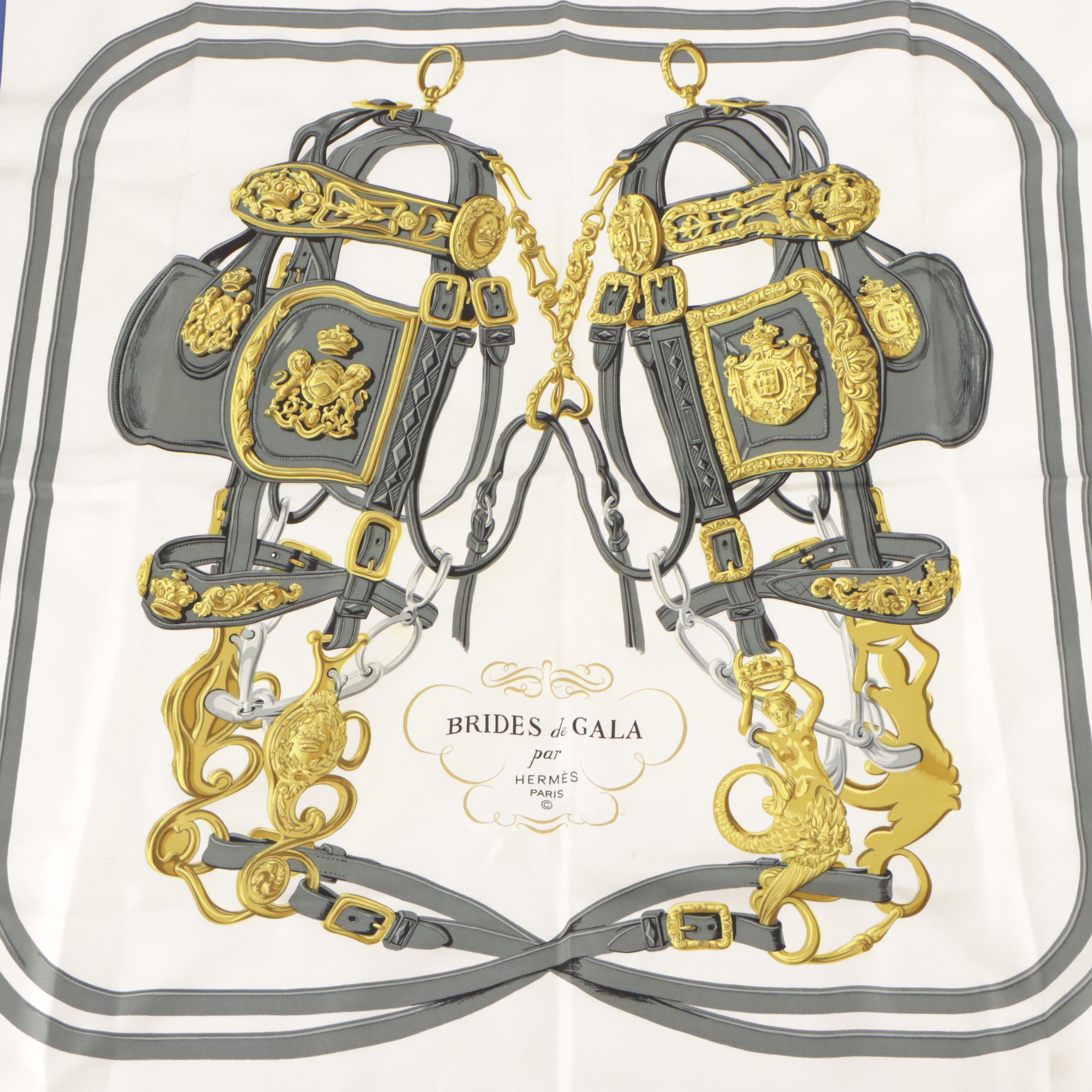 Hermès "Brides de Gala" Silk Twill Scarf 90
