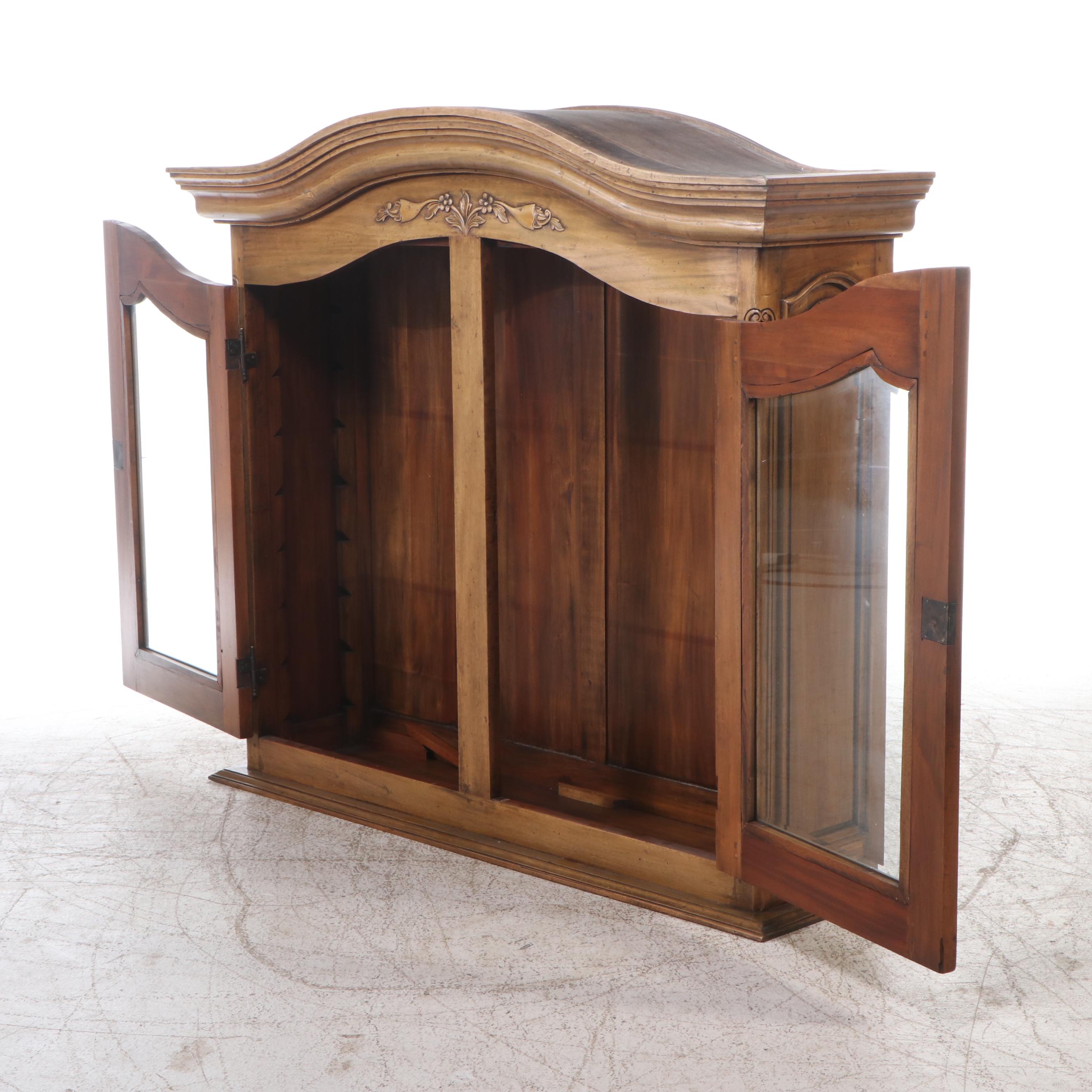 Marie Albert French Provincial Style Walnut China Cabinet