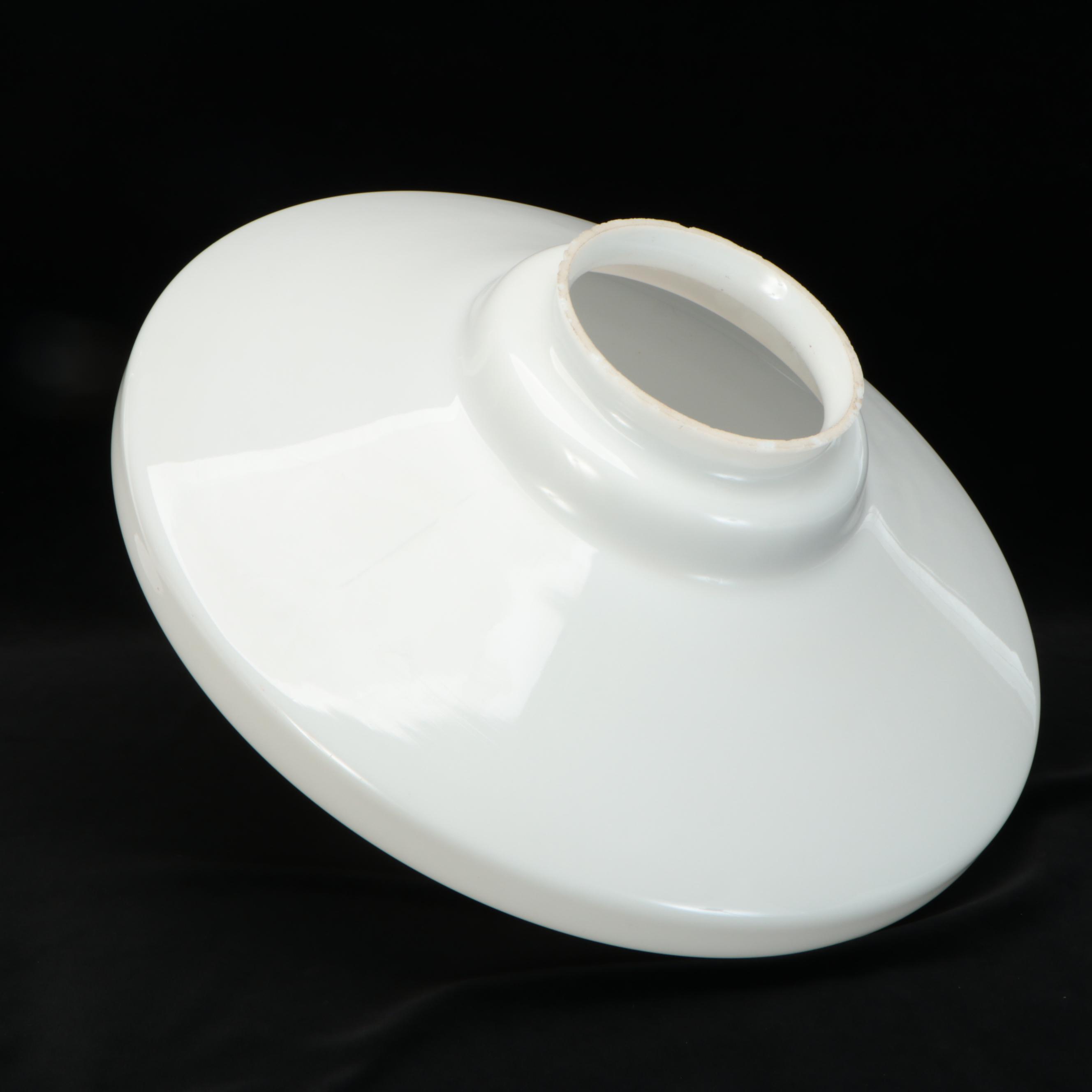 Set of Three Art Deco Milk Glass Pendant Shades