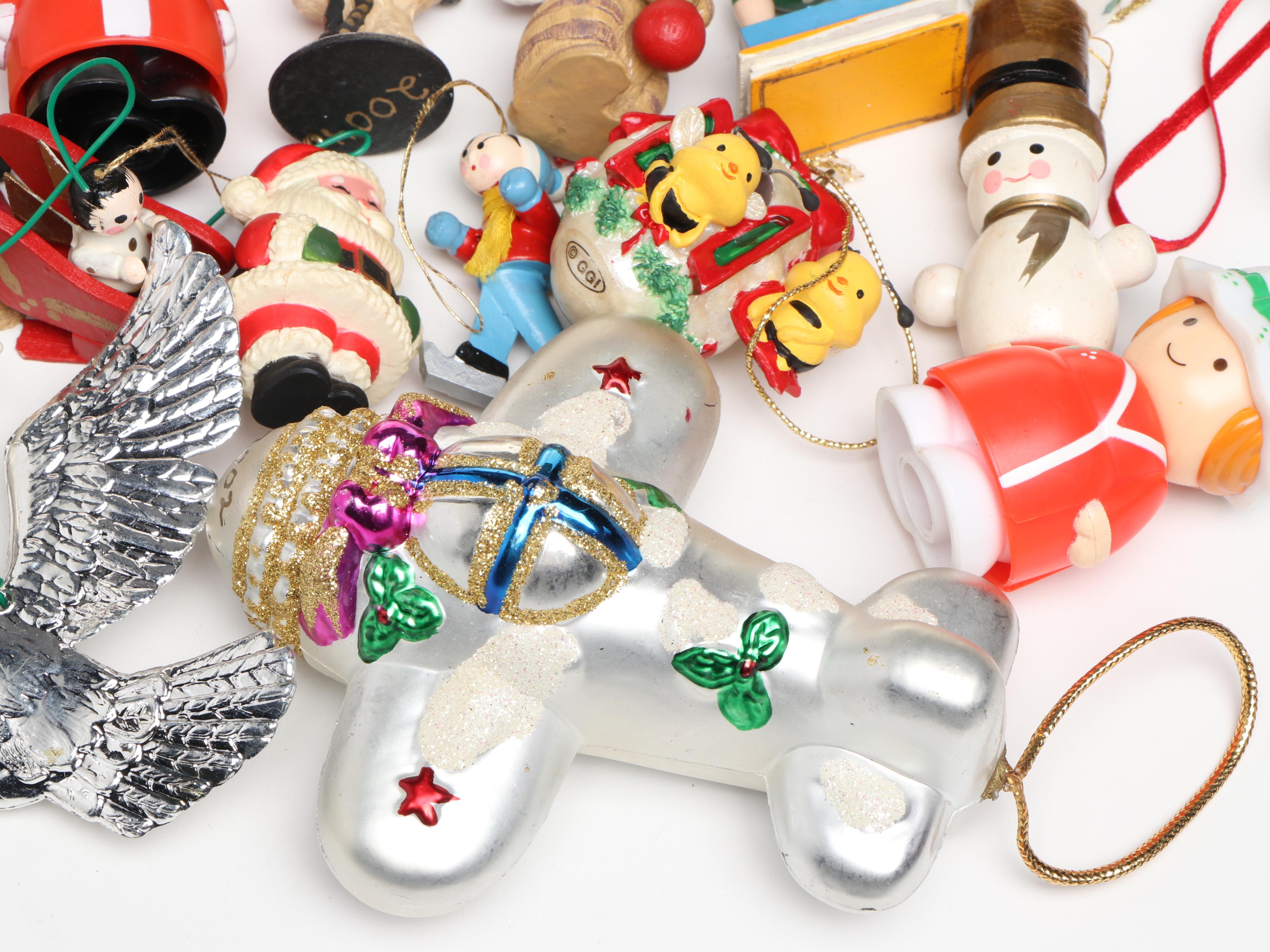 Vintage Mercury Glass with Other Ornaments and Décor, Mid to Late 20th Century