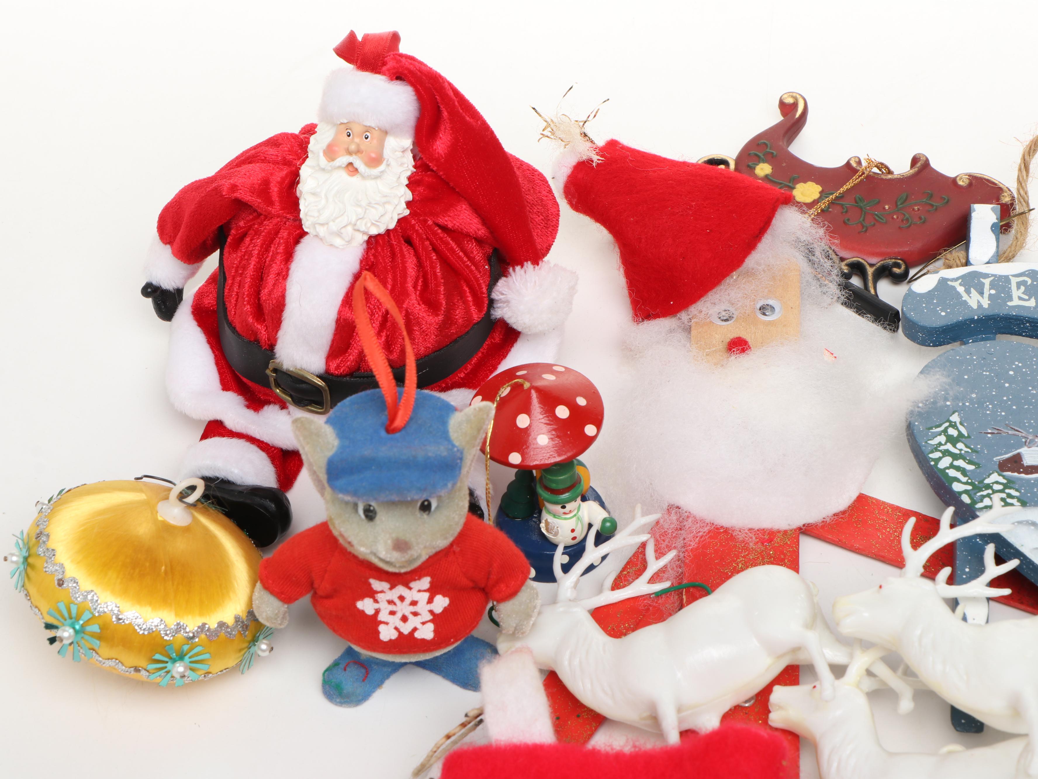 Vintage Mercury Glass with Other Ornaments and Décor, Mid to Late 20th Century