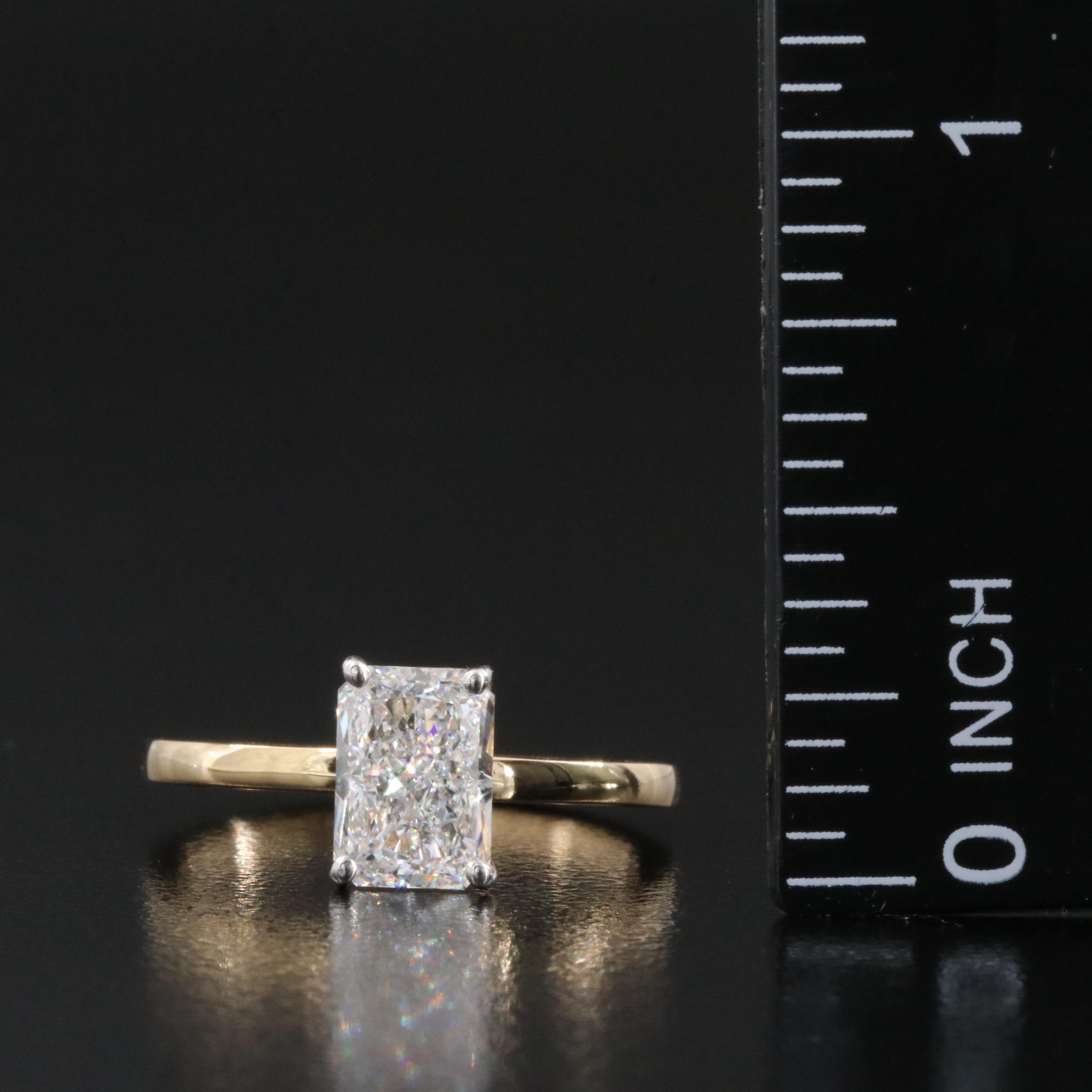 14K 1.37 CT Lab Grown Diamond Solitaire Ring with IGI Report