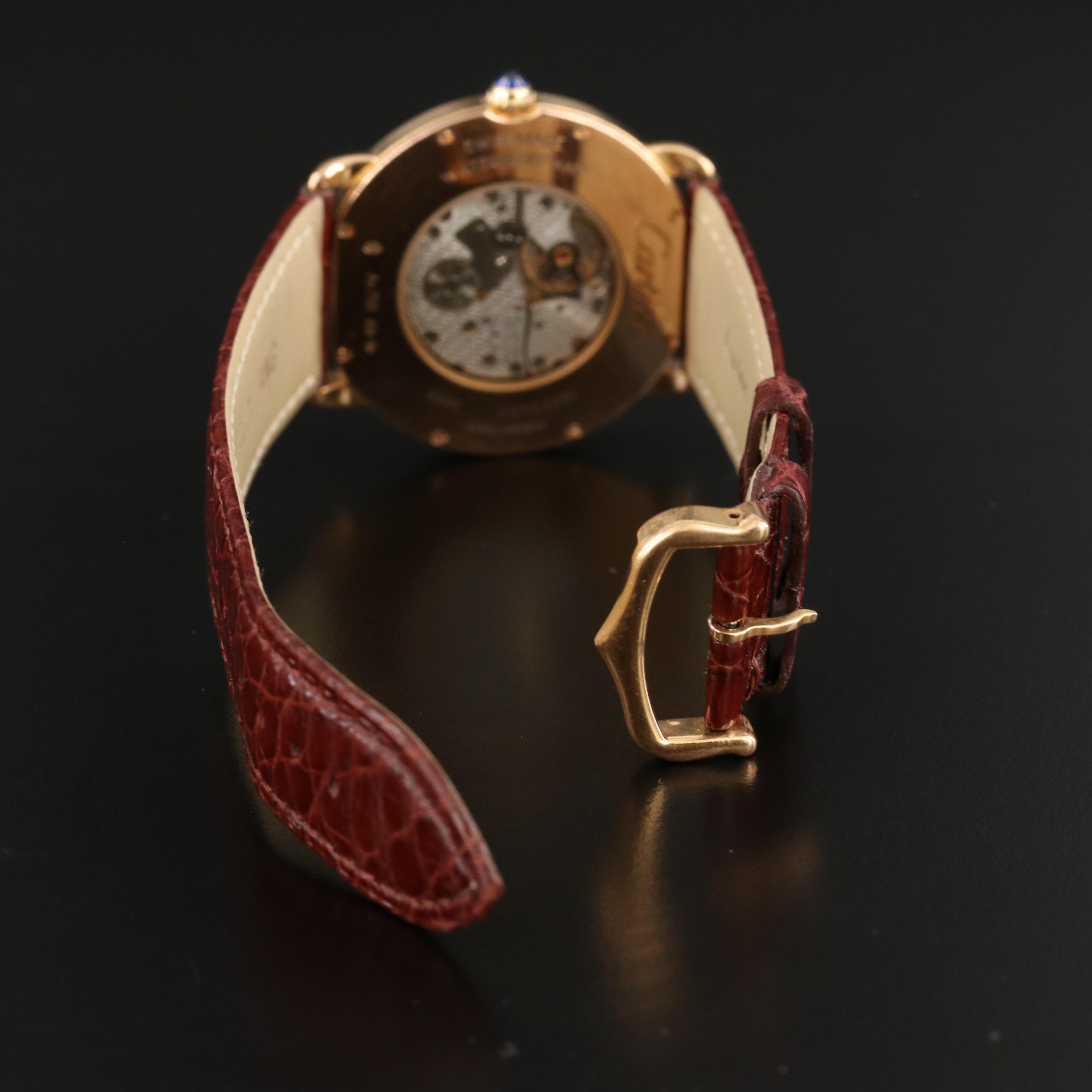 Cartier Ronde Louis 18K Rose Gold 36mm Maunal-Wind Watch