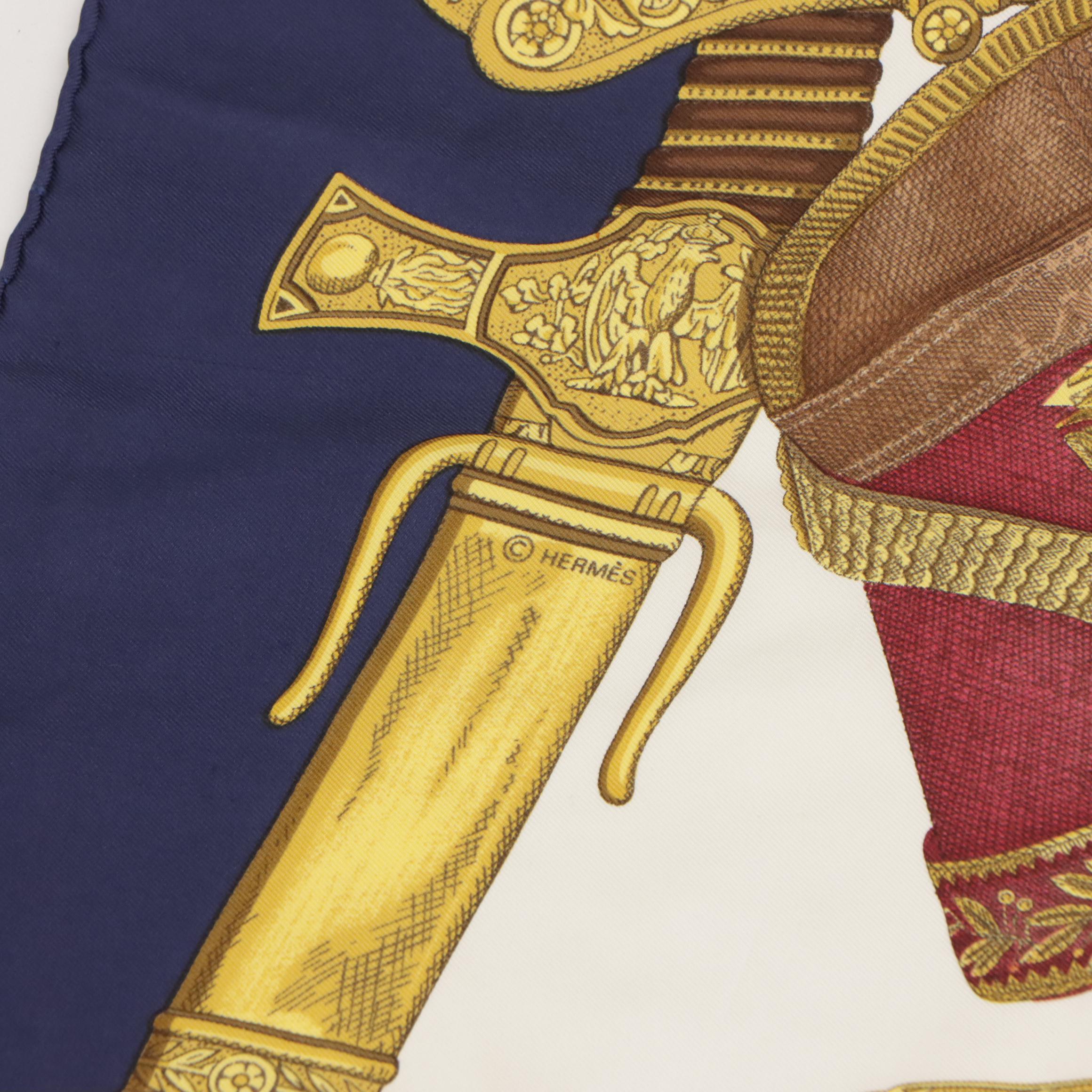 Hermès "Grande Uniforme" Silk Twill Scarf 90