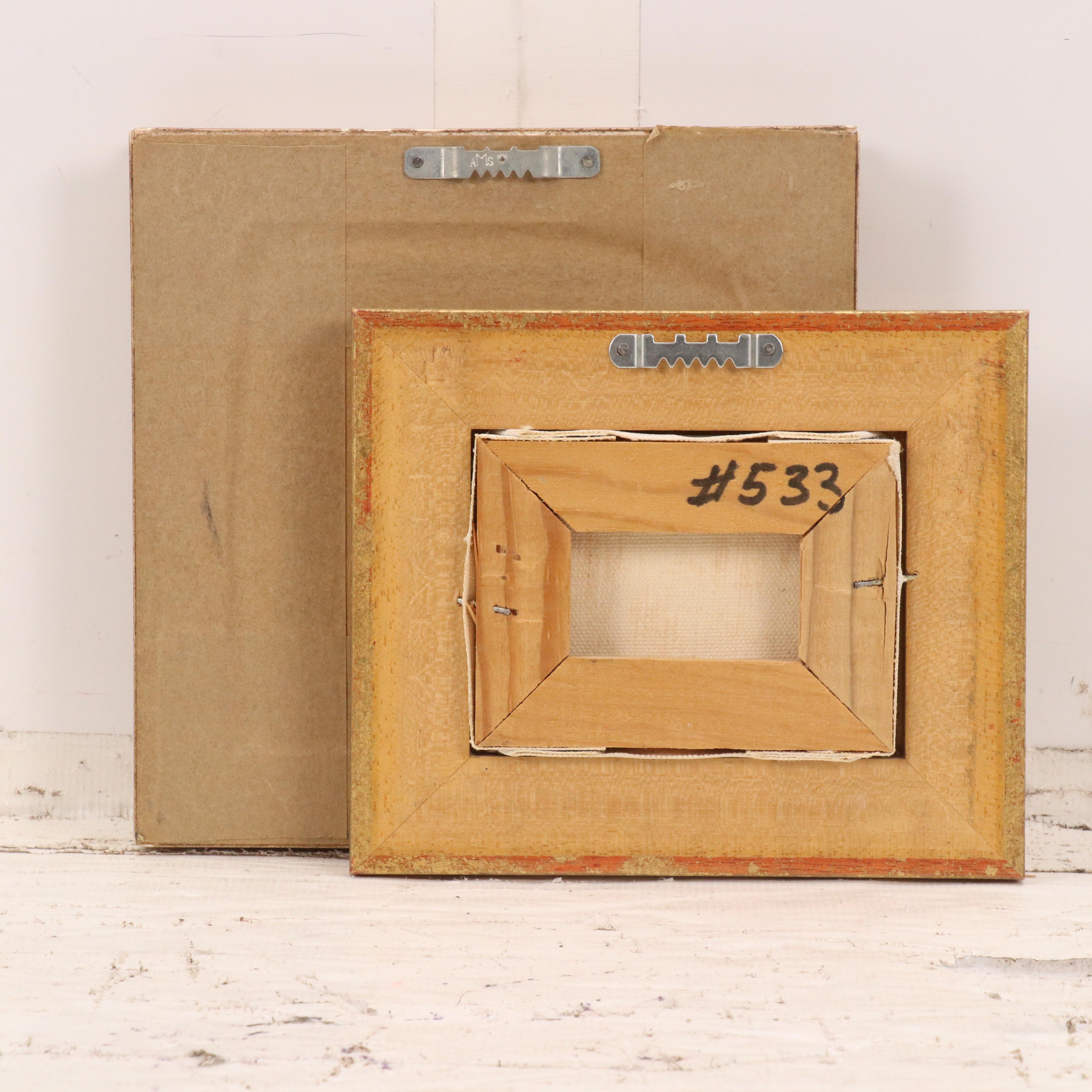 Pair of Miniatures Including Enamel Painting of Seagulls, Late 20th Century