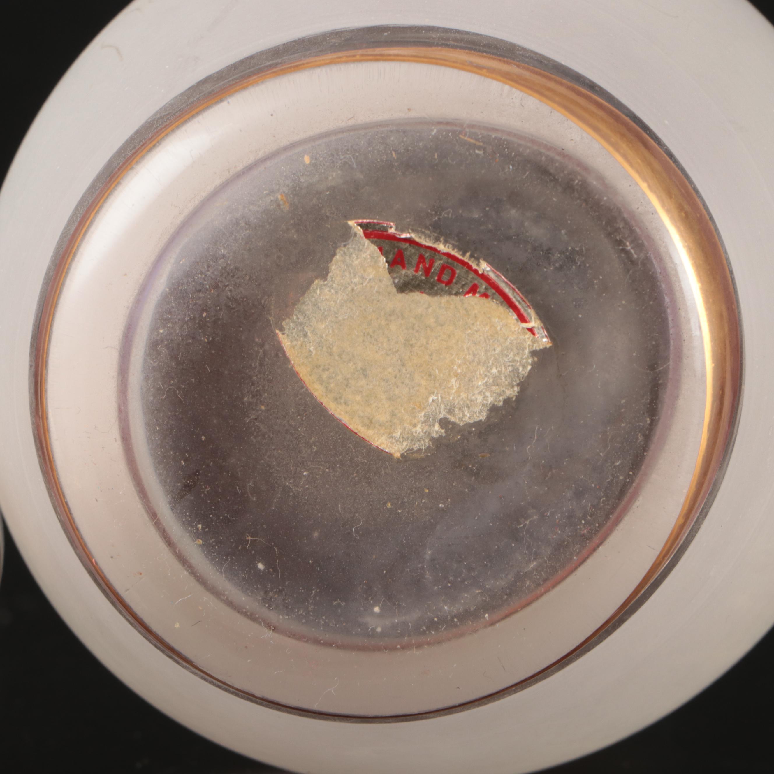 Novelty Parisian Cocktail Shaker with Banded Decanter and Florentine Trays