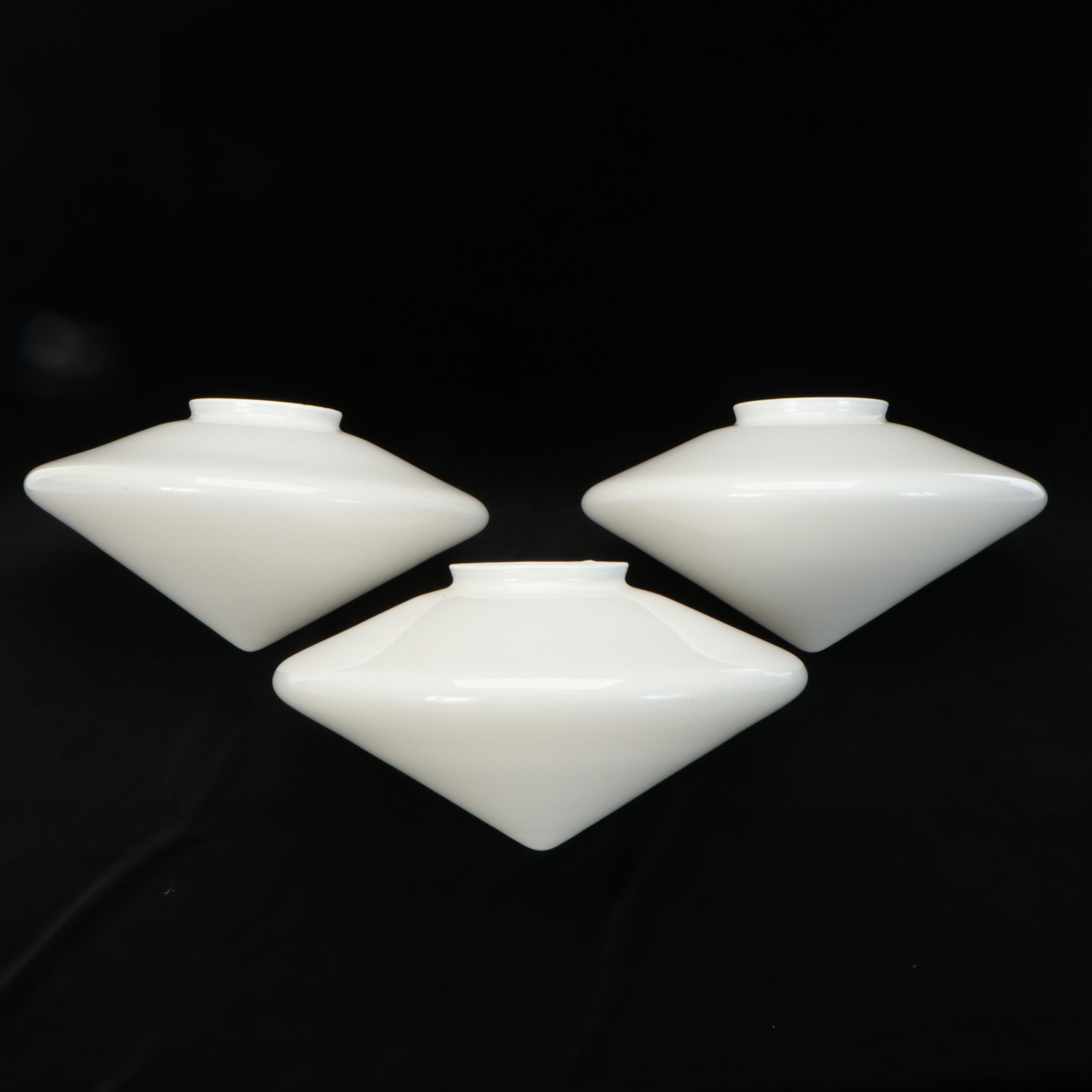 Art Deco Milk Glass Pendant Shades