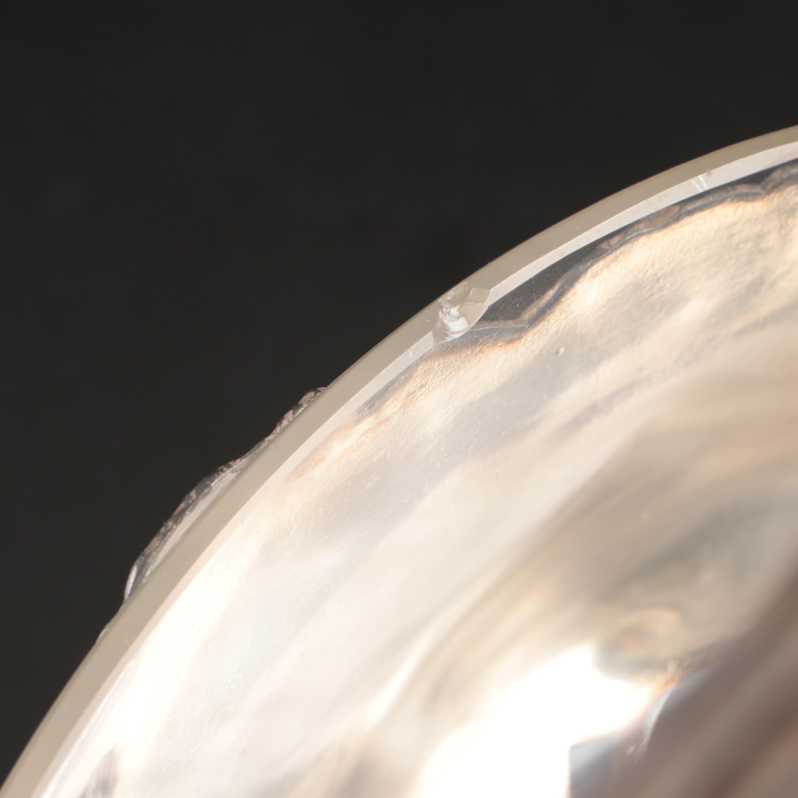 Fenton Bicentennial Frosted Glass Candy Dish and Silver Plate Fruit Basket