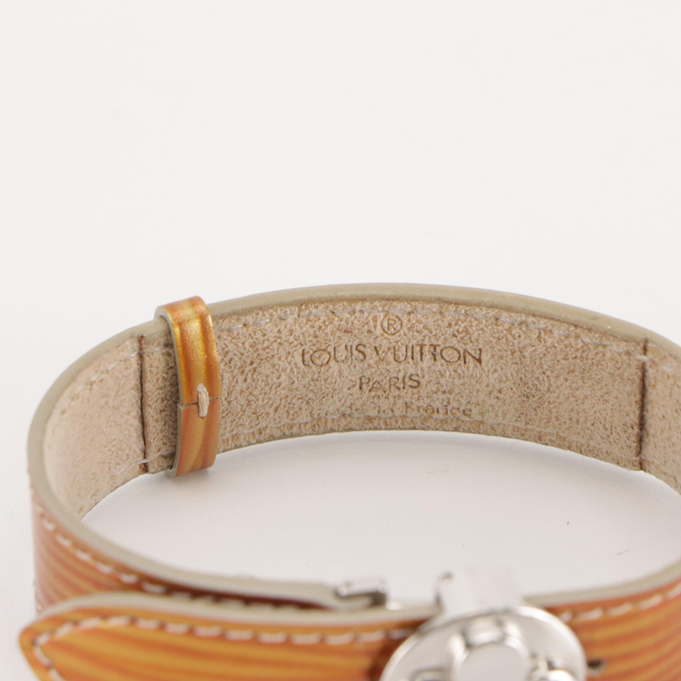 Louis Vuitton Good Luck Flower Bracelet in Cyber Epi Leather