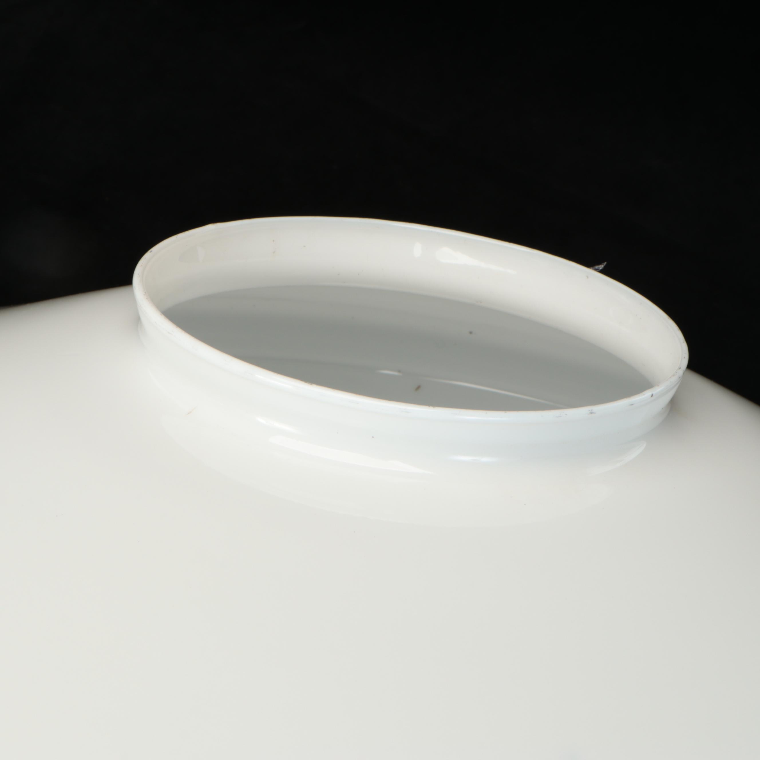 Pair of Art Deco Milk Glass Pendant Shades