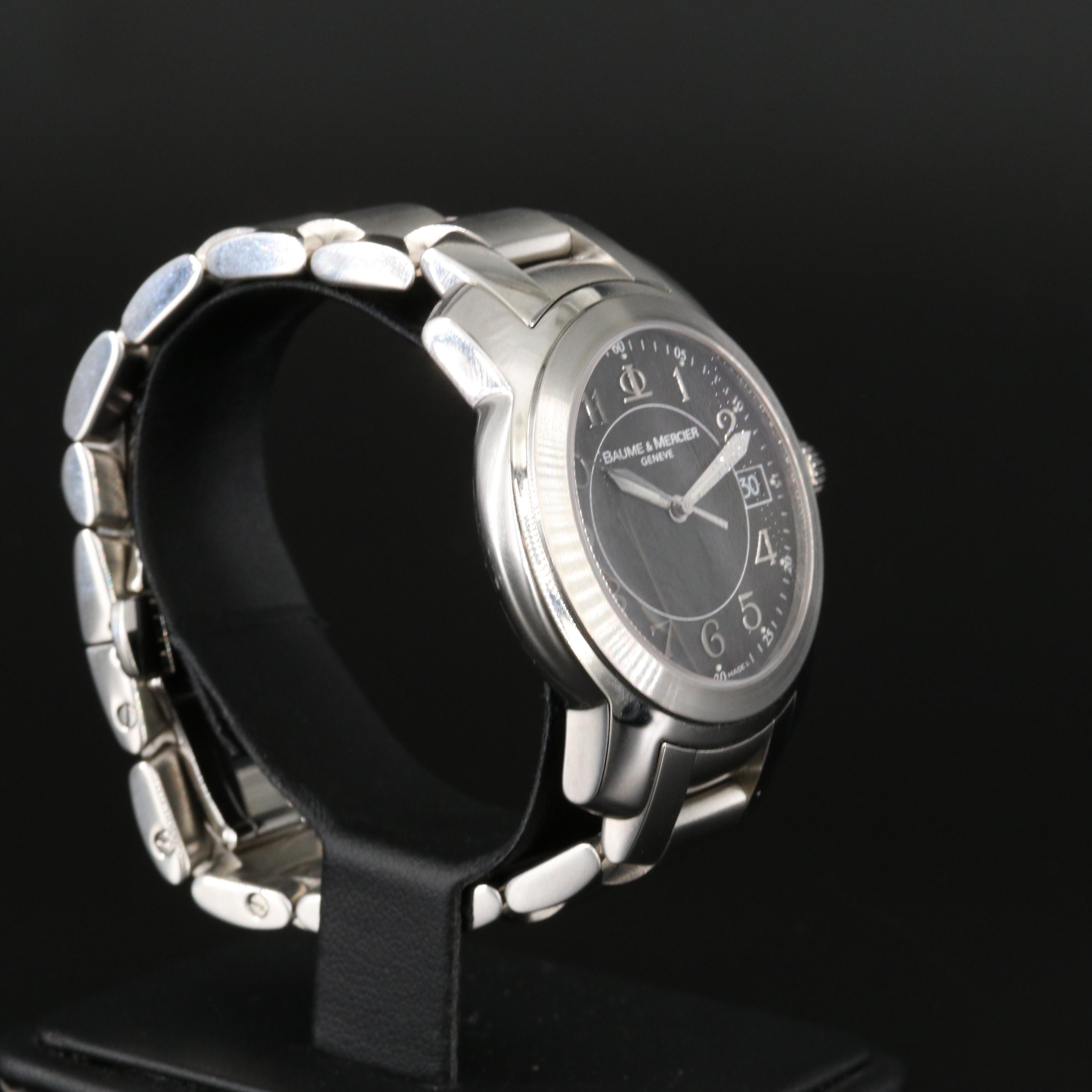 Baume & Mercier Capeland Steel Black Quartz Watch