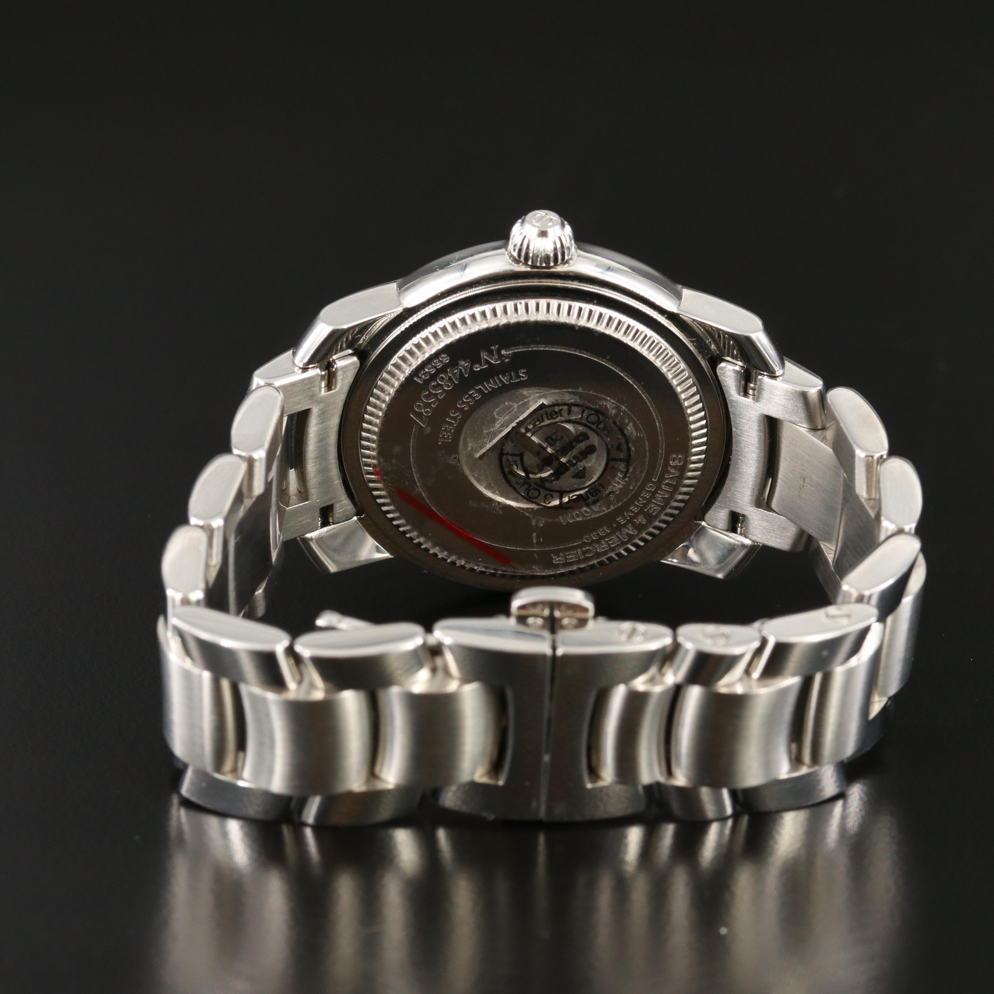 Baume & Mercier Capeland Steel Black Quartz Watch