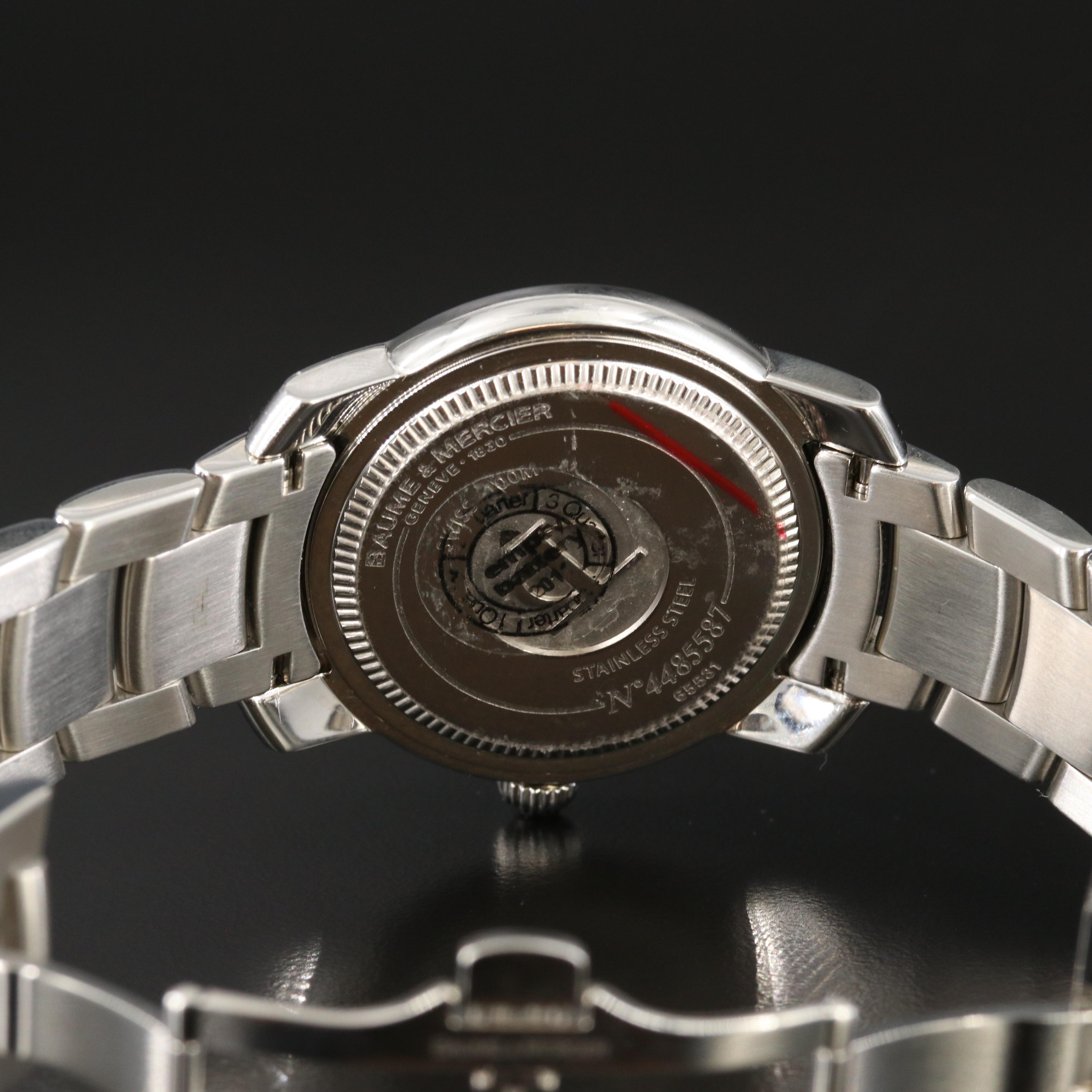 Baume & Mercier Capeland Steel Black Quartz Watch