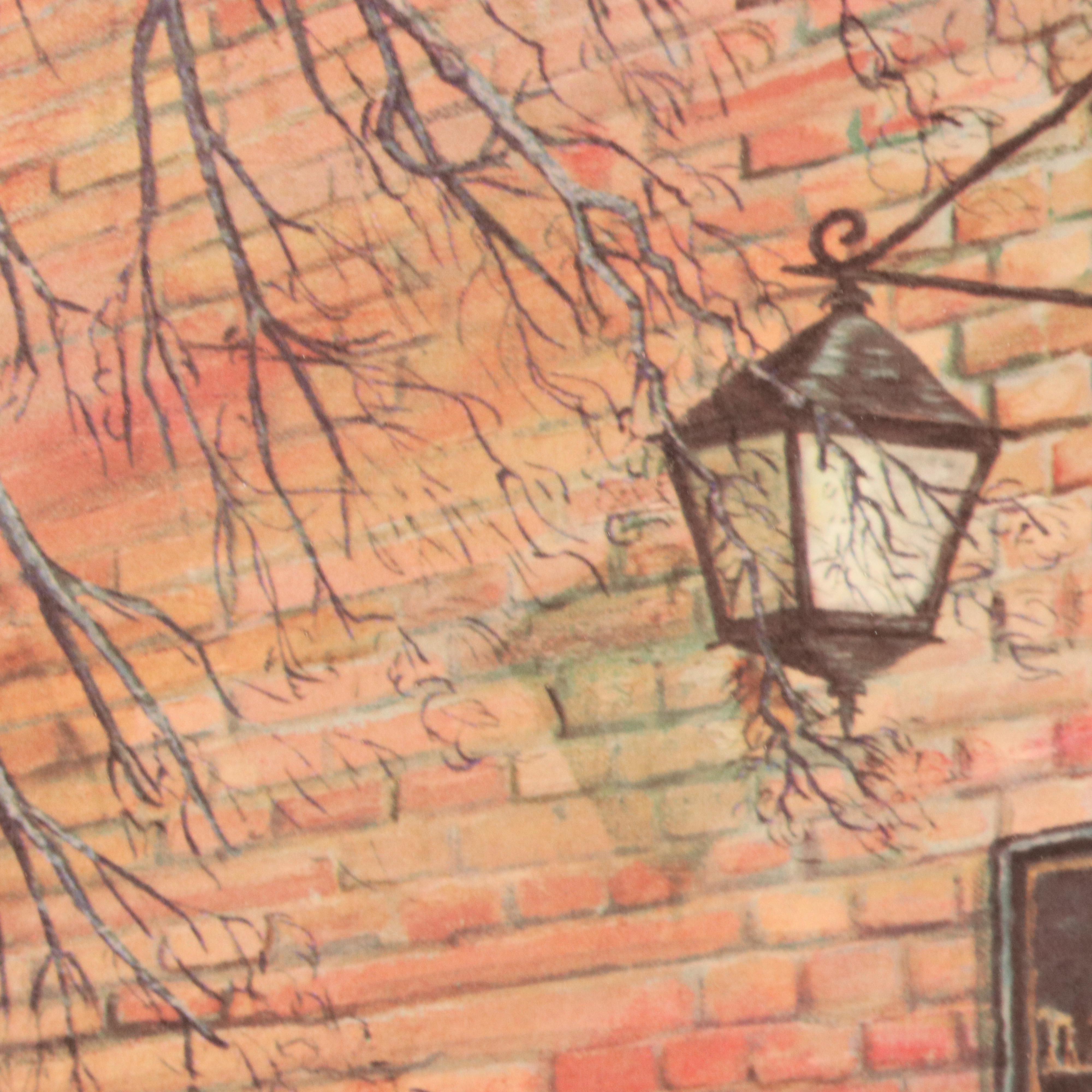 Offset Lithograph After C. G. Morehead "Trinity Church," 1968