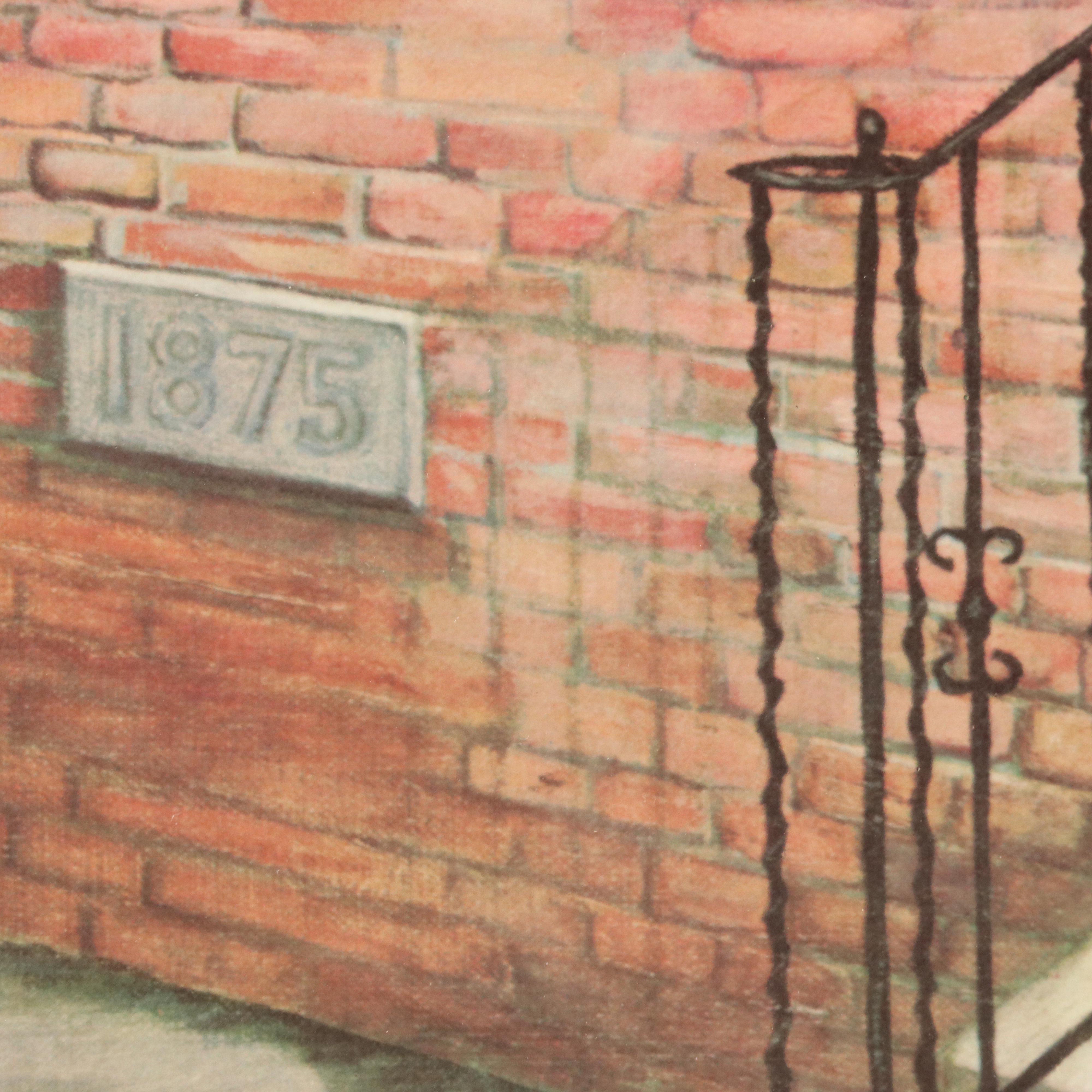 Offset Lithograph After C. G. Morehead "Trinity Church," 1968