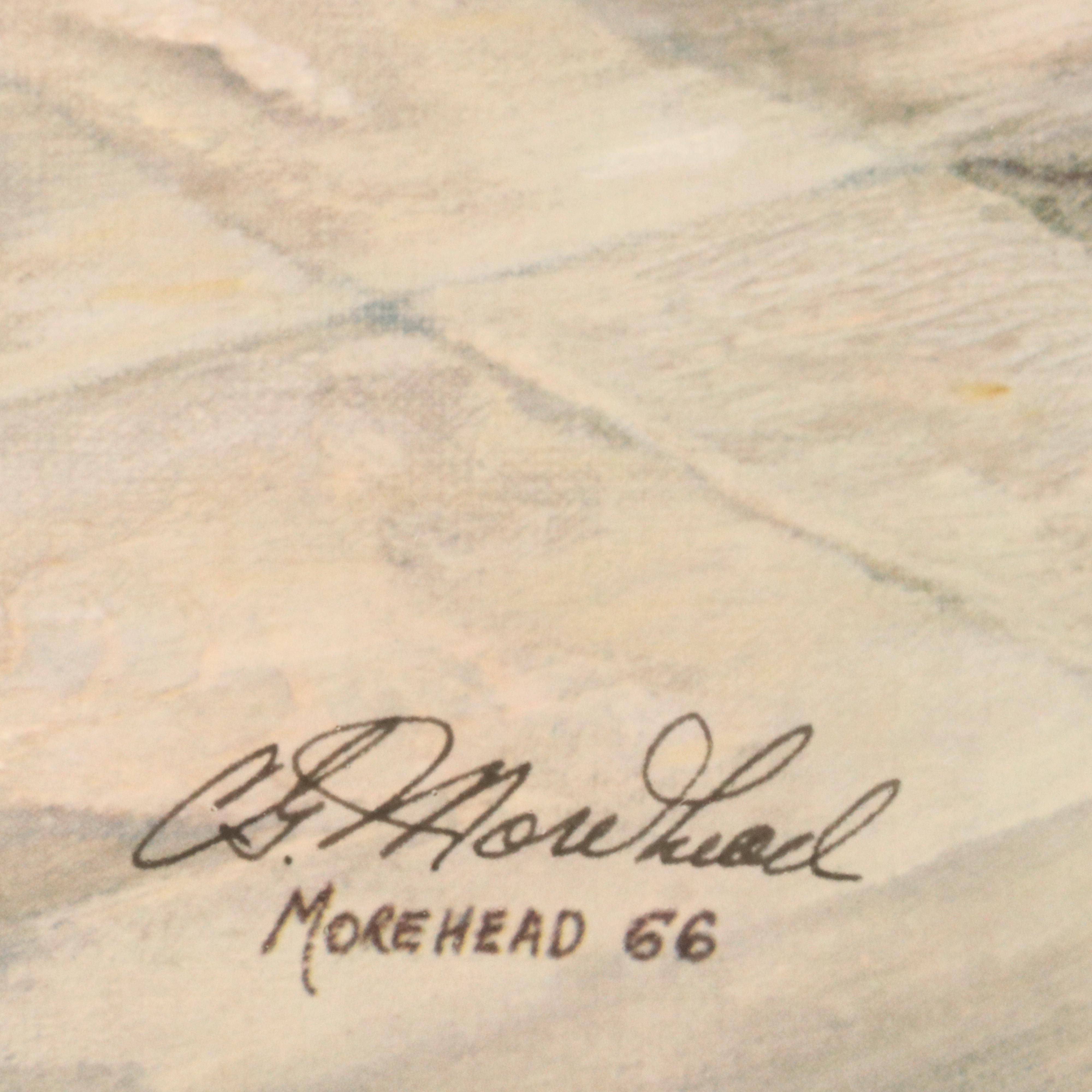 Offset Lithograph After C. G. Morehead "Trinity Church," 1968