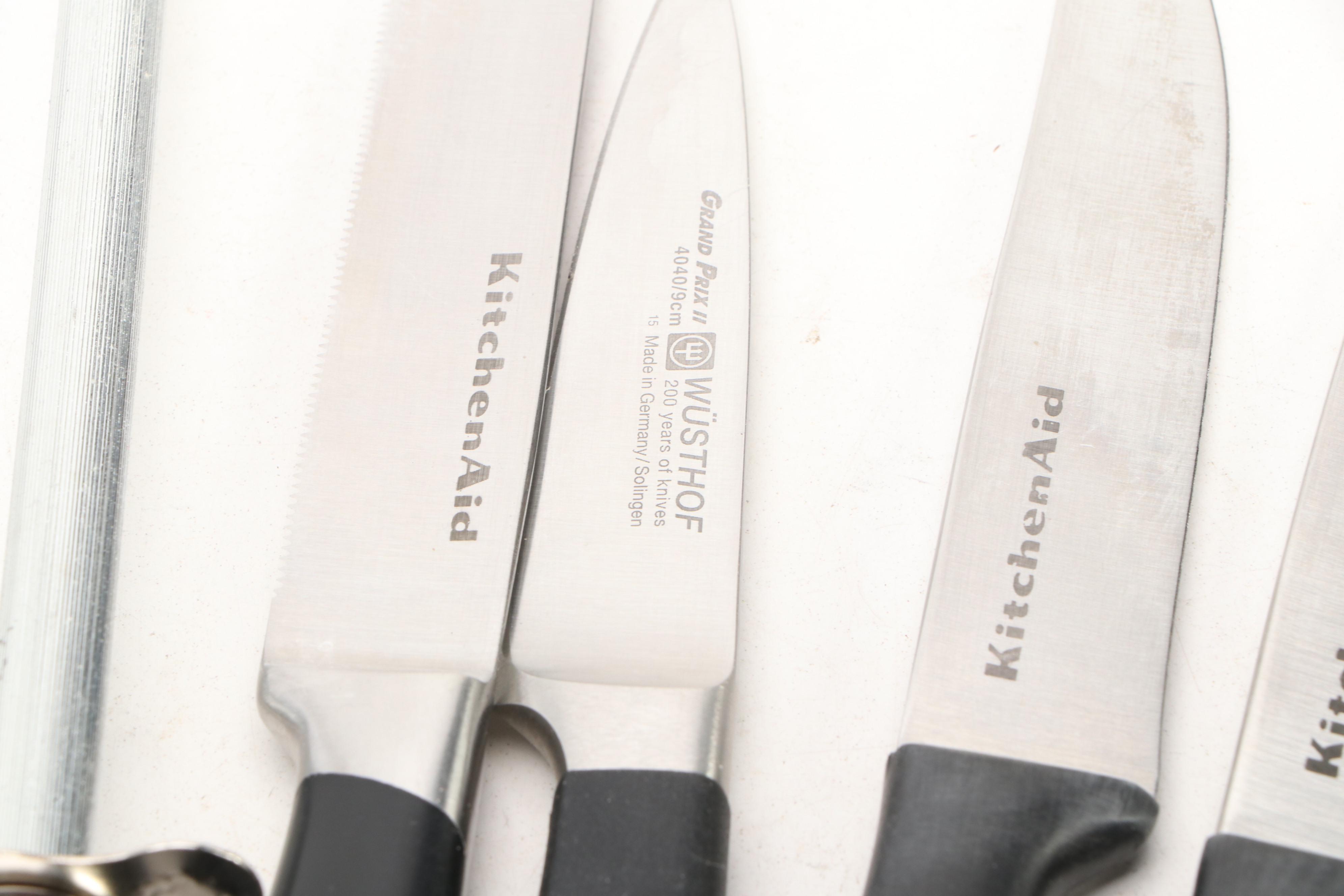 KitchenAid Knives and Sharpeners With Block