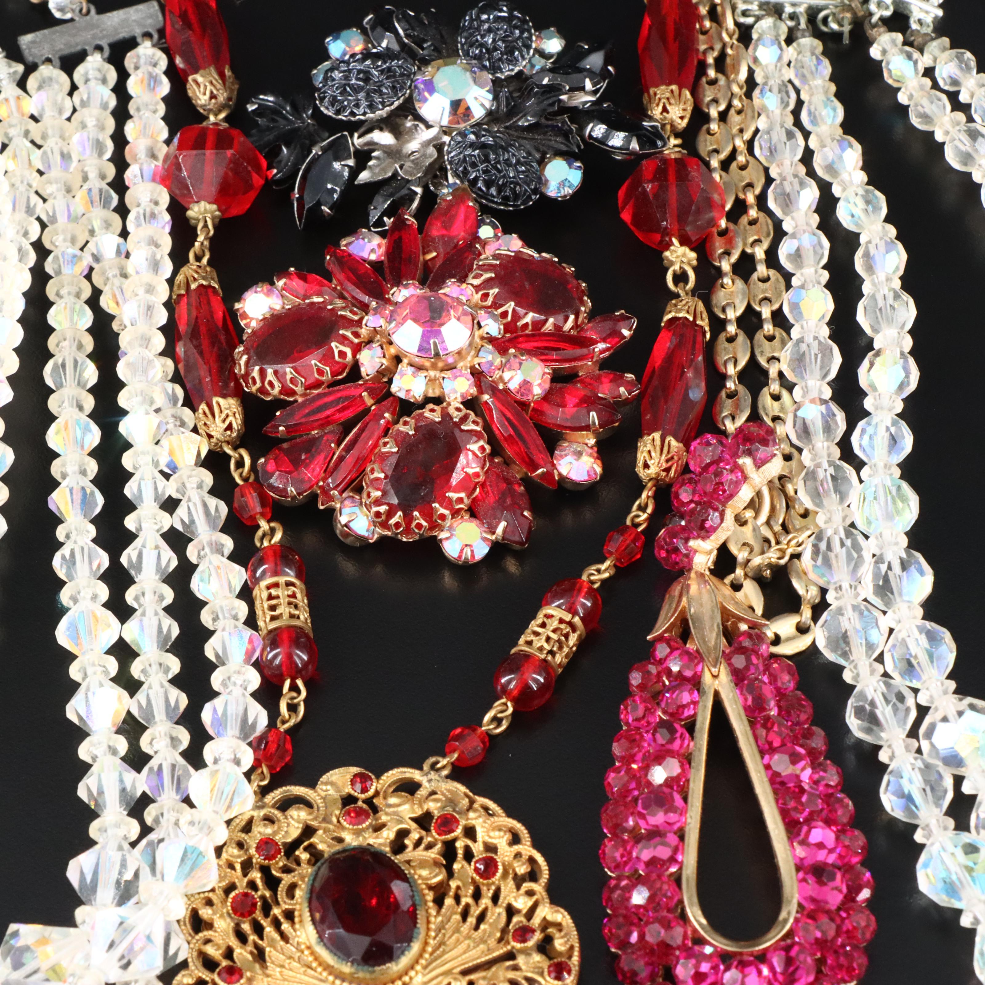 Vintage Jewelry Collection Featuring Trifari and Crystal
