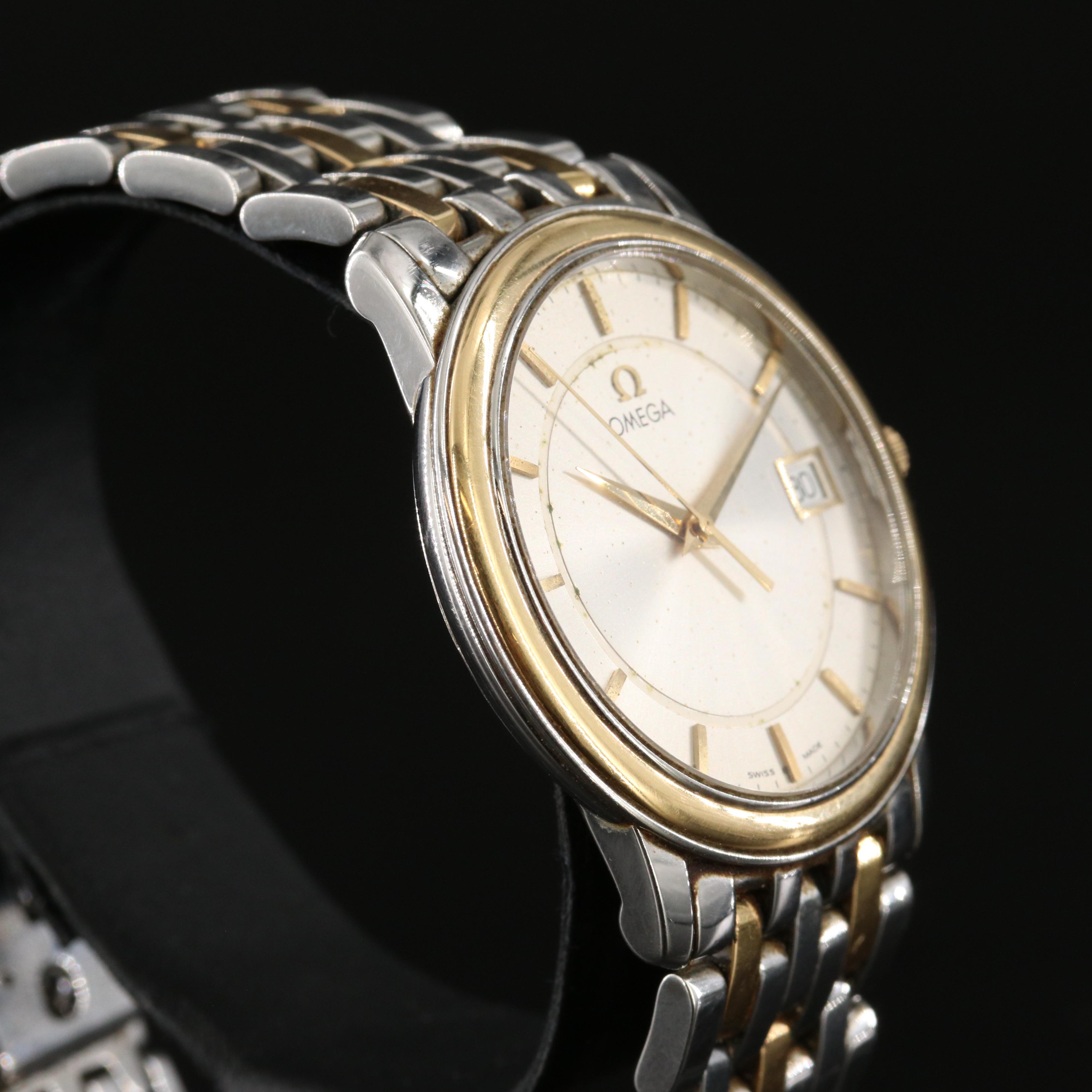 Omega De Ville Prestige 18K Gold & Steel Quartz Watch