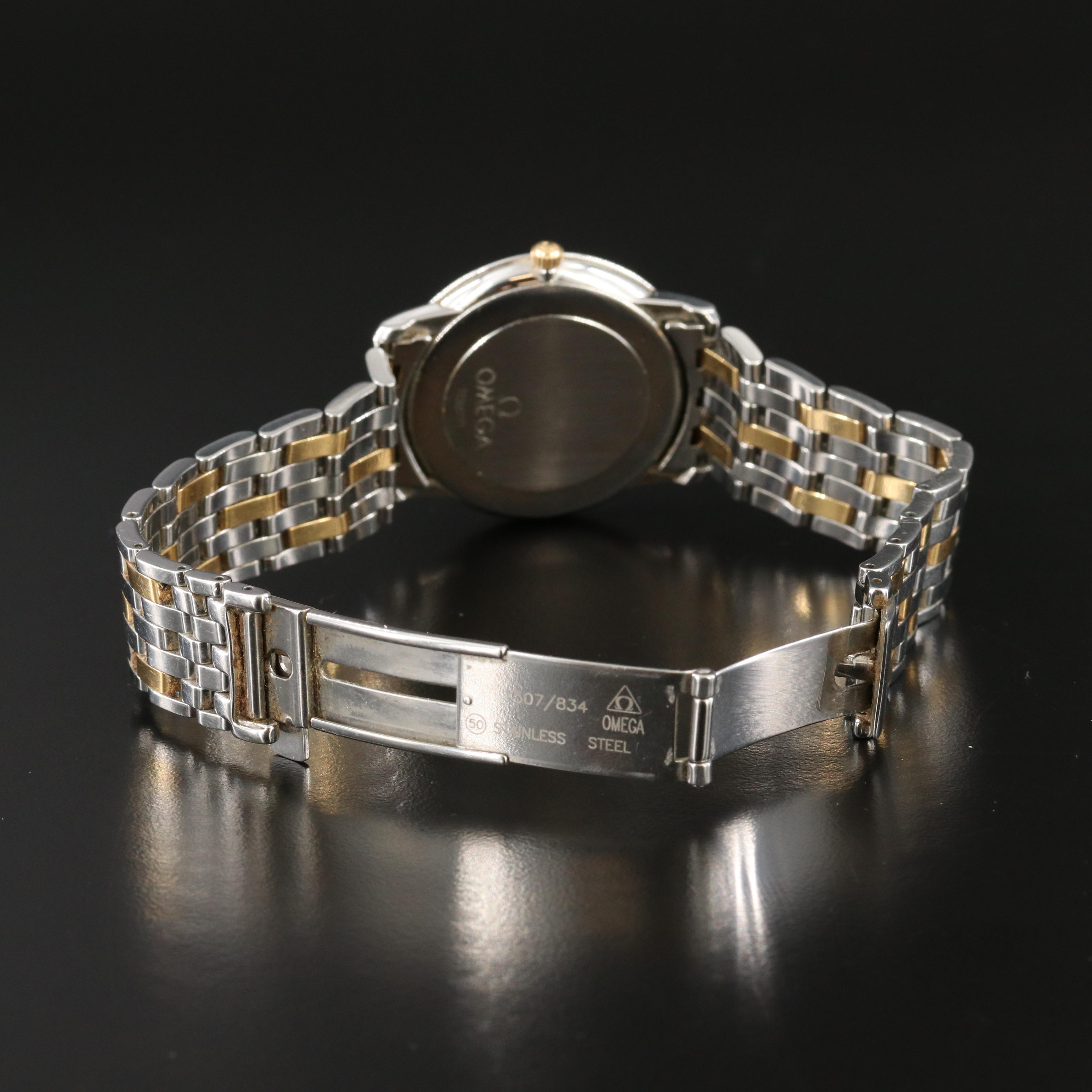 Omega De Ville Prestige 18K Gold & Steel Quartz Watch