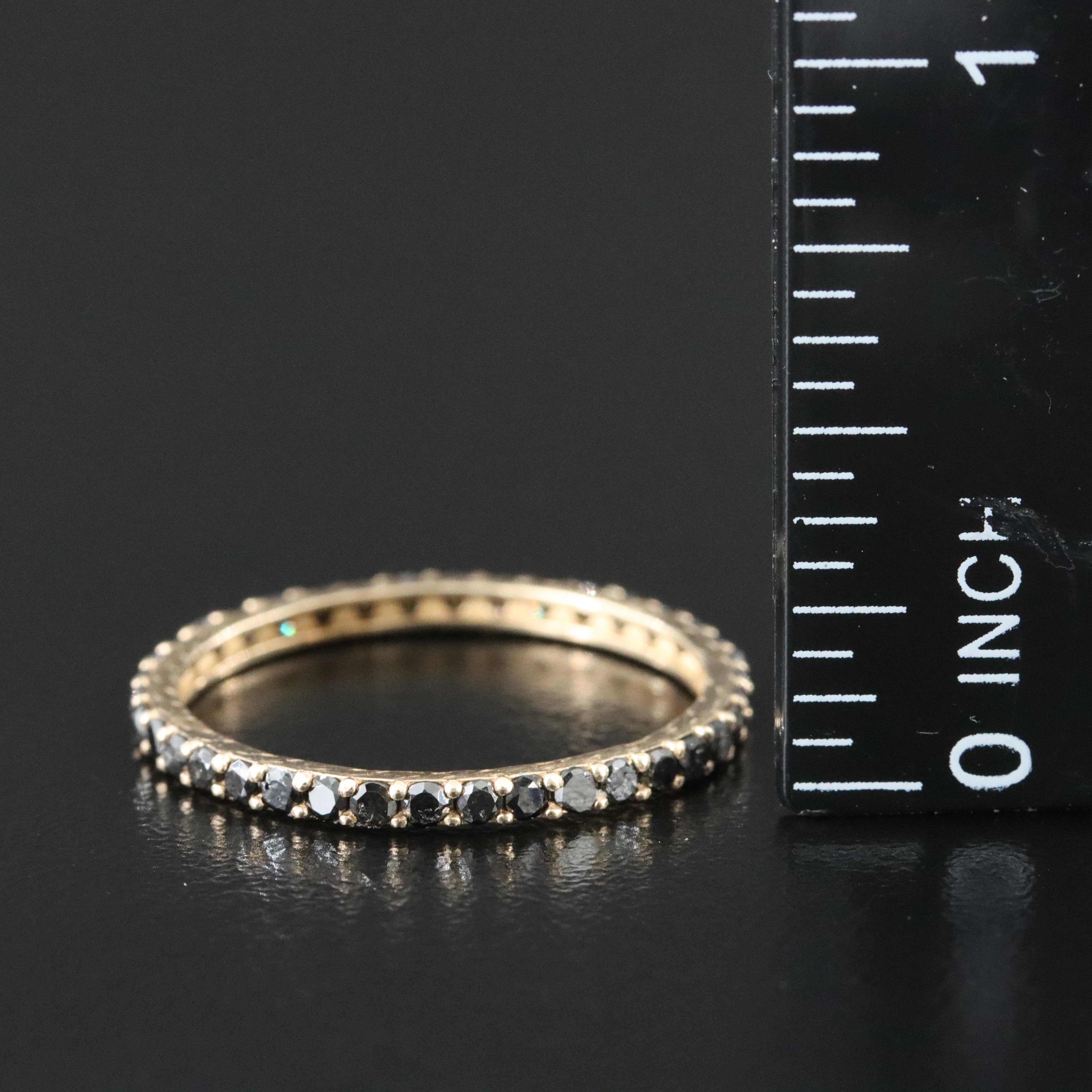 14K 0.84 CTW Fancy Black Diamond Eternity Band