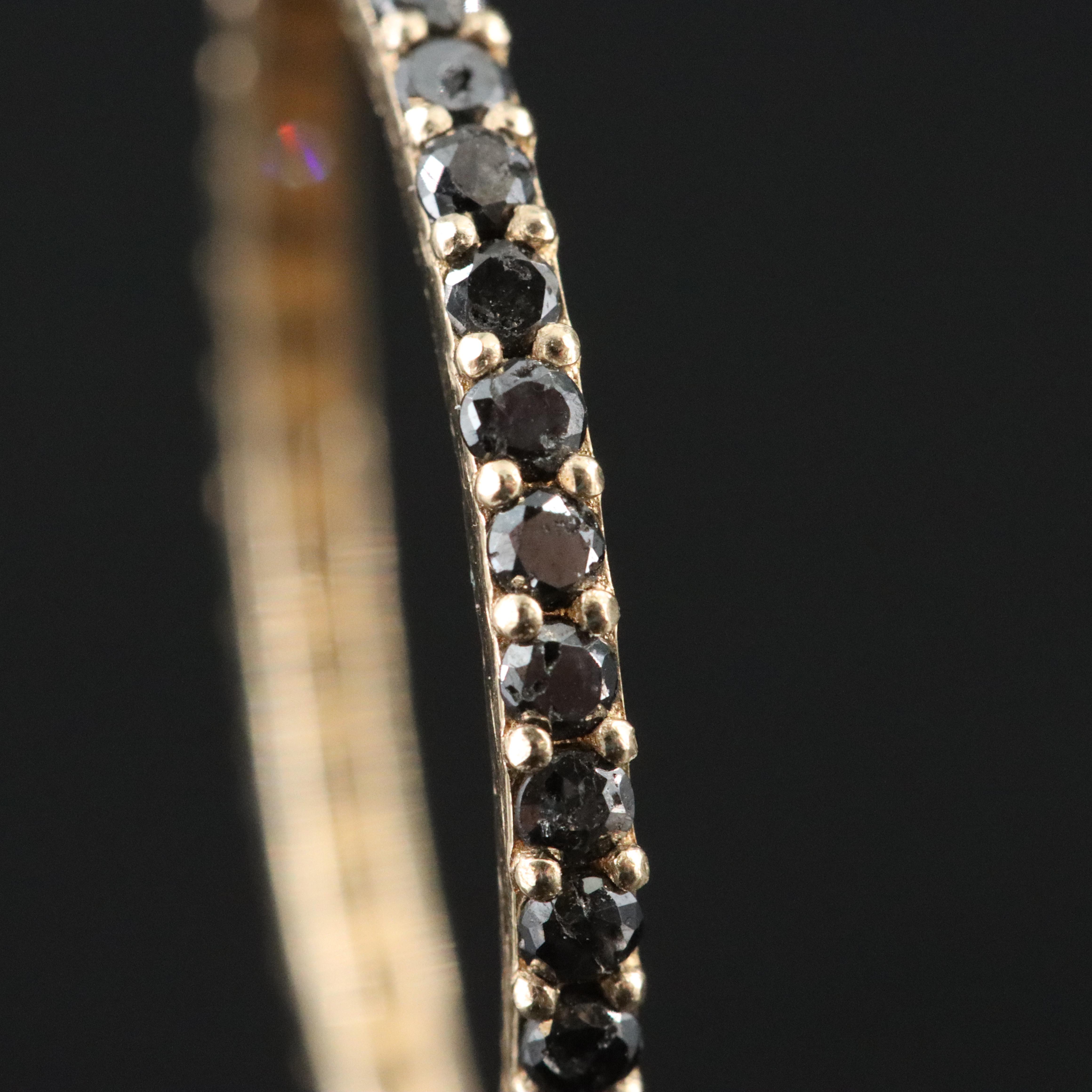 14K 0.84 CTW Fancy Black Diamond Eternity Band