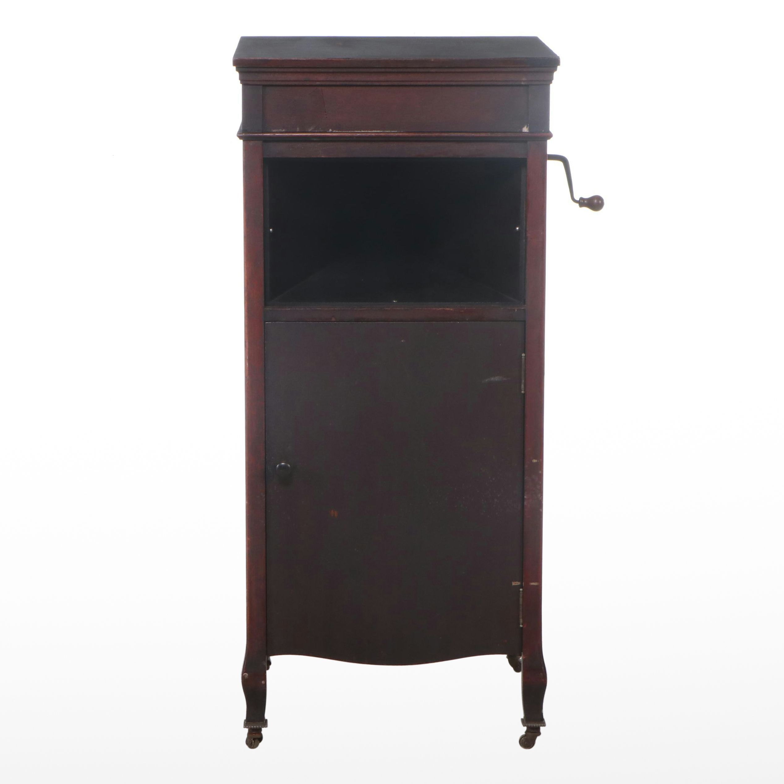 Pathé Phonograph in Mahogany Cabinet, Early 20th Century