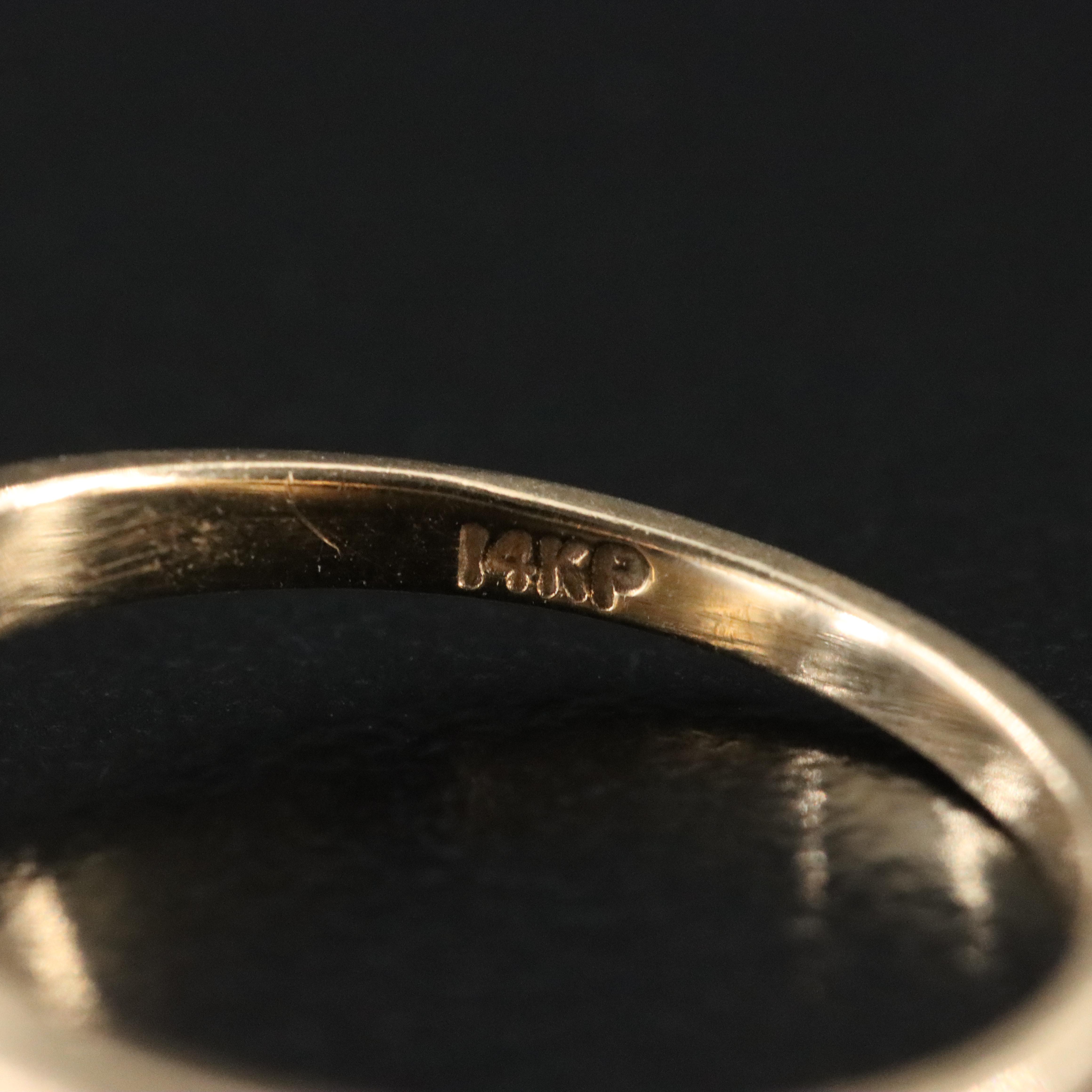 14K White Sapphire Ring