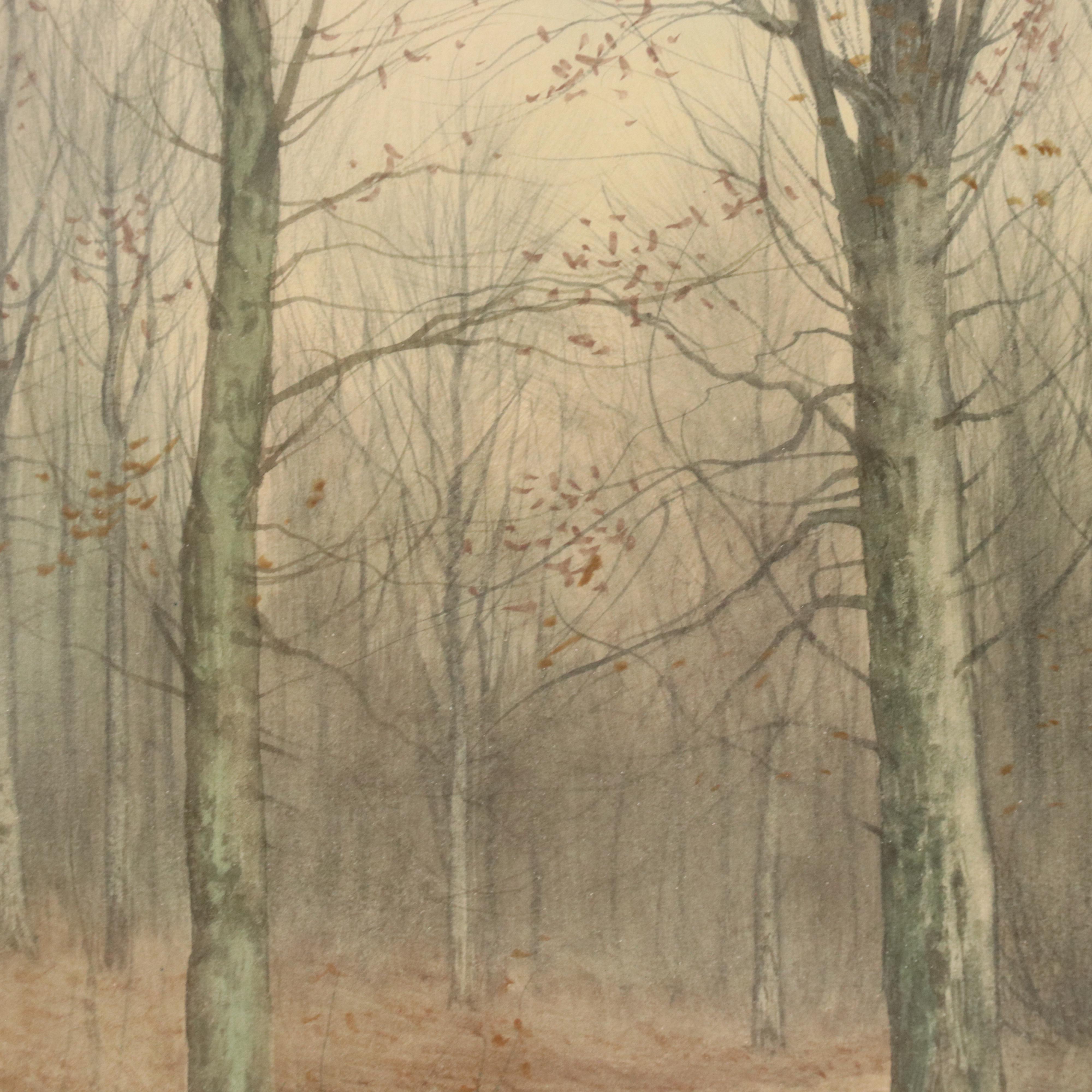 George Howell Gay Wintry Landscape Oil Painting, Late 19th / 20th Century