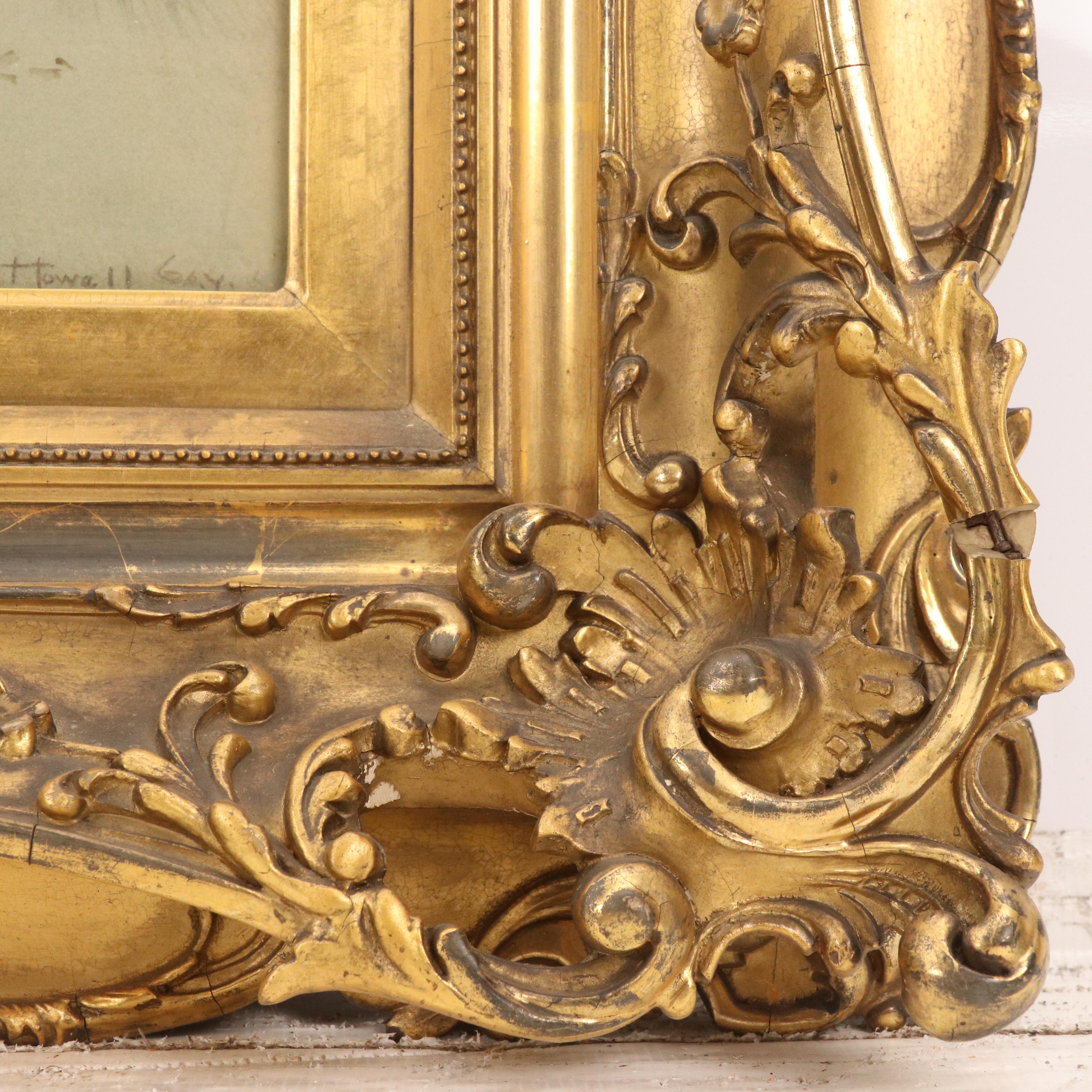 George Howell Gay Wintry Landscape Oil Painting, Late 19th / 20th Century