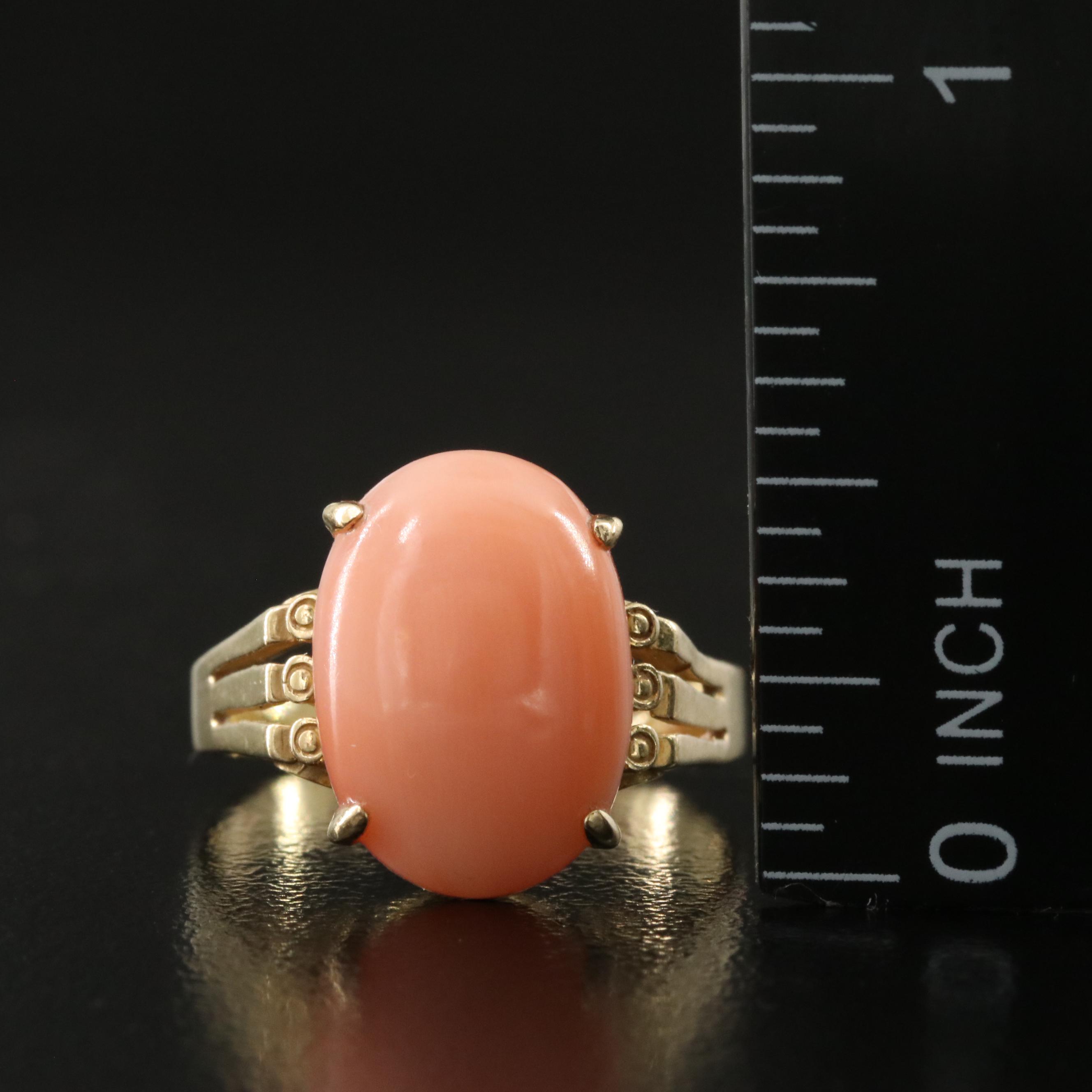 14K Coral Ring