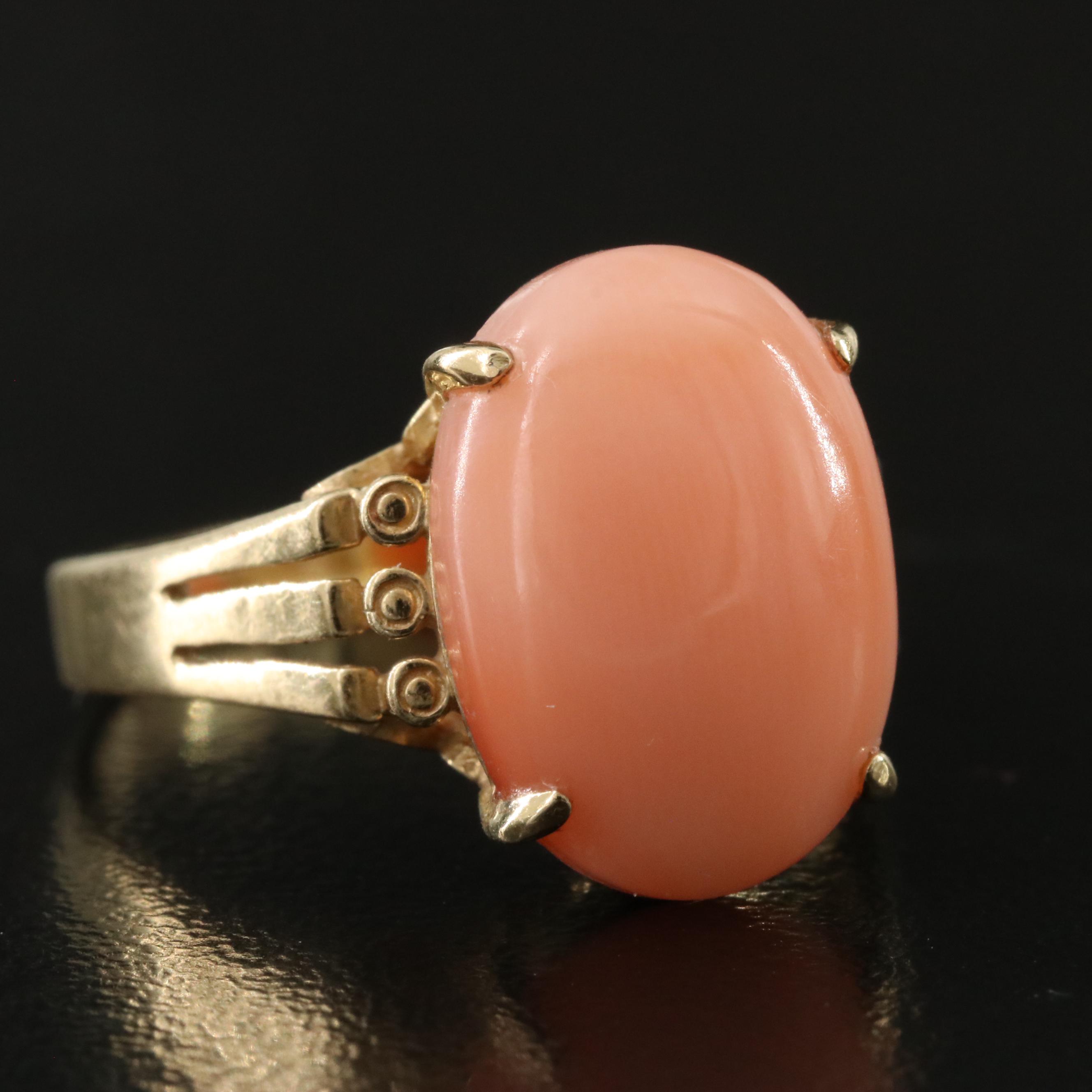 14K Coral Ring